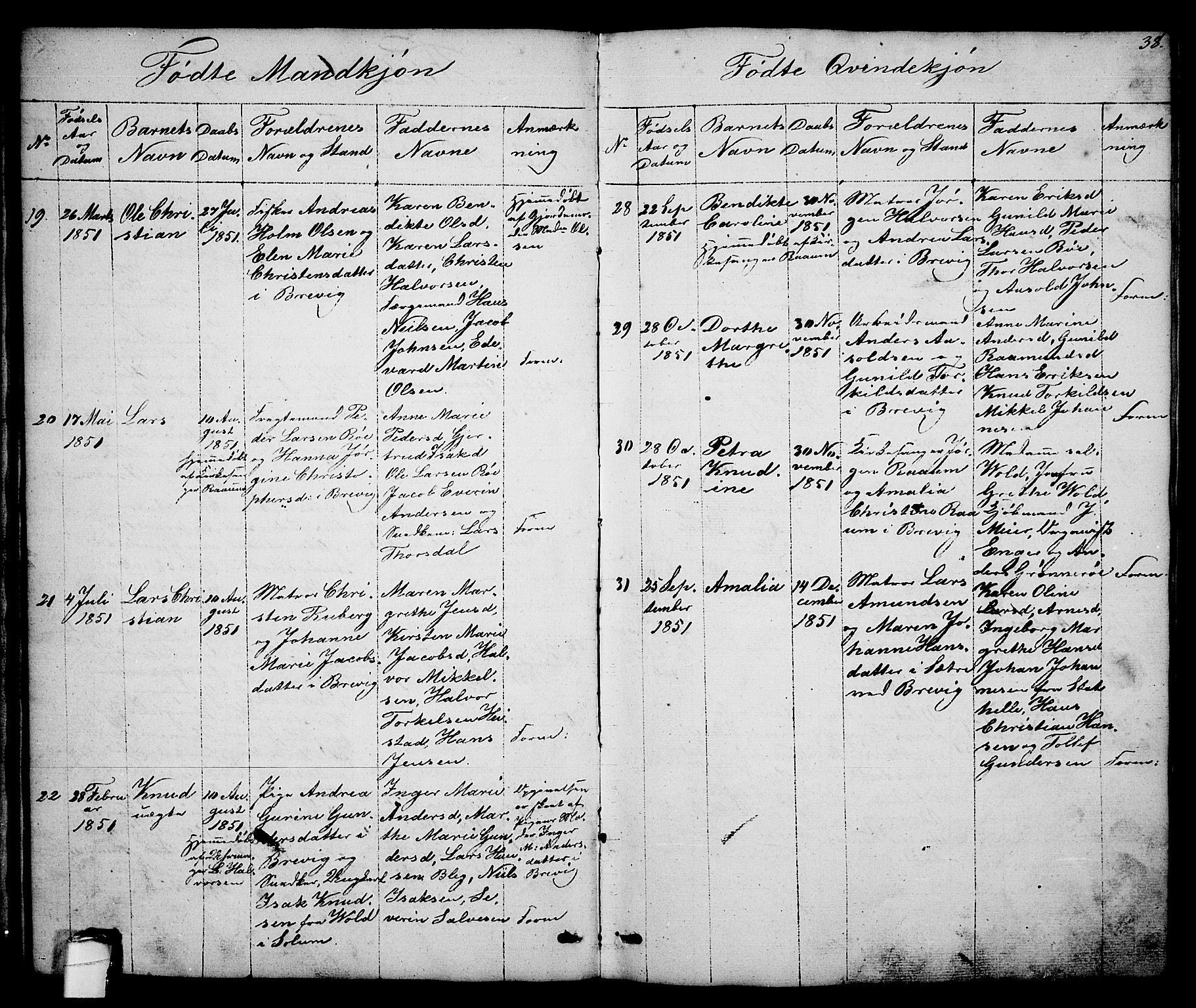 Brevik kirkebøker, AV/SAKO-A-255/G/Ga/L0002: Parish register (copy) no. 2, 1846-1865, p. 38