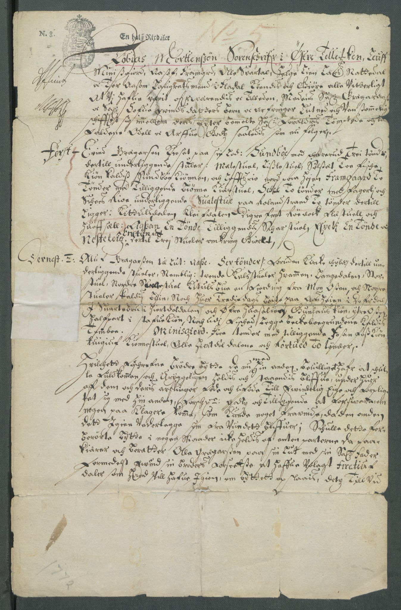 Riksarkivets diplomsamling, AV/RA-EA-5965/F02/L0168: Dokumenter, 1658-1660, p. 154