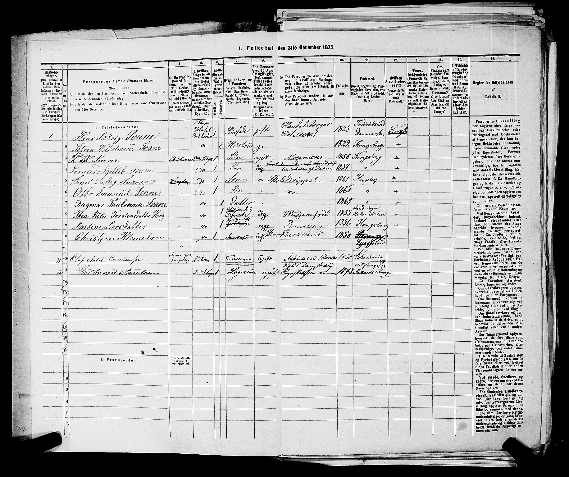 SAKO, 1875 census for 0604B Kongsberg/Kongsberg, 1875, p. 761