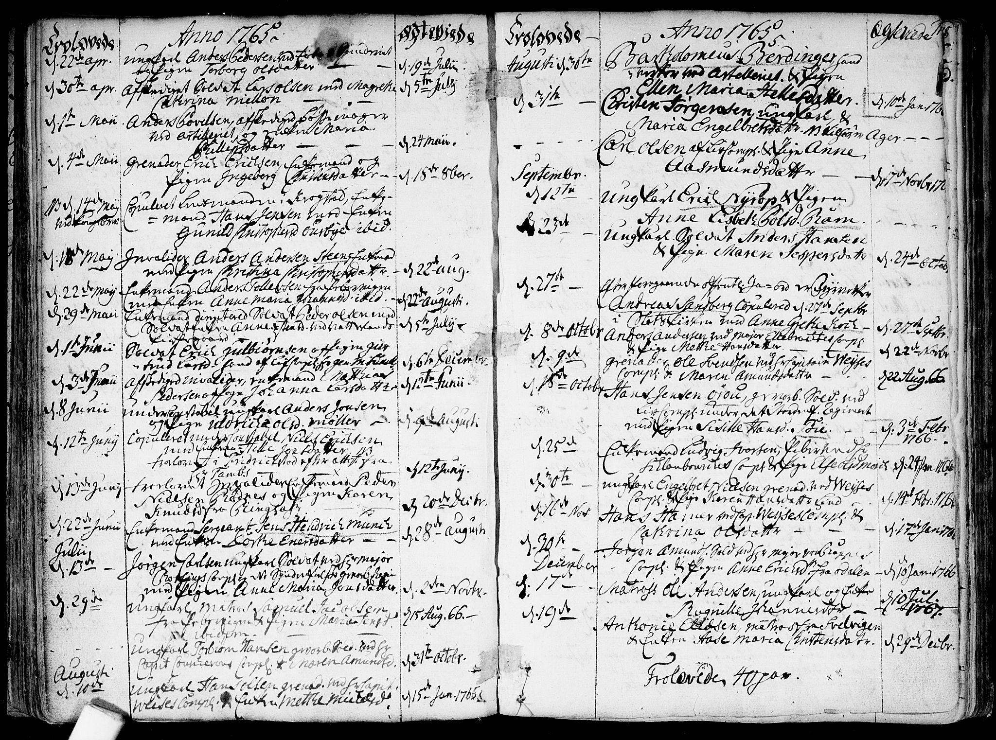 Garnisonsmenigheten Kirkebøker, SAO/A-10846/F/Fa/L0002: Parish register (official) no. 2, 1757-1776, p. 116