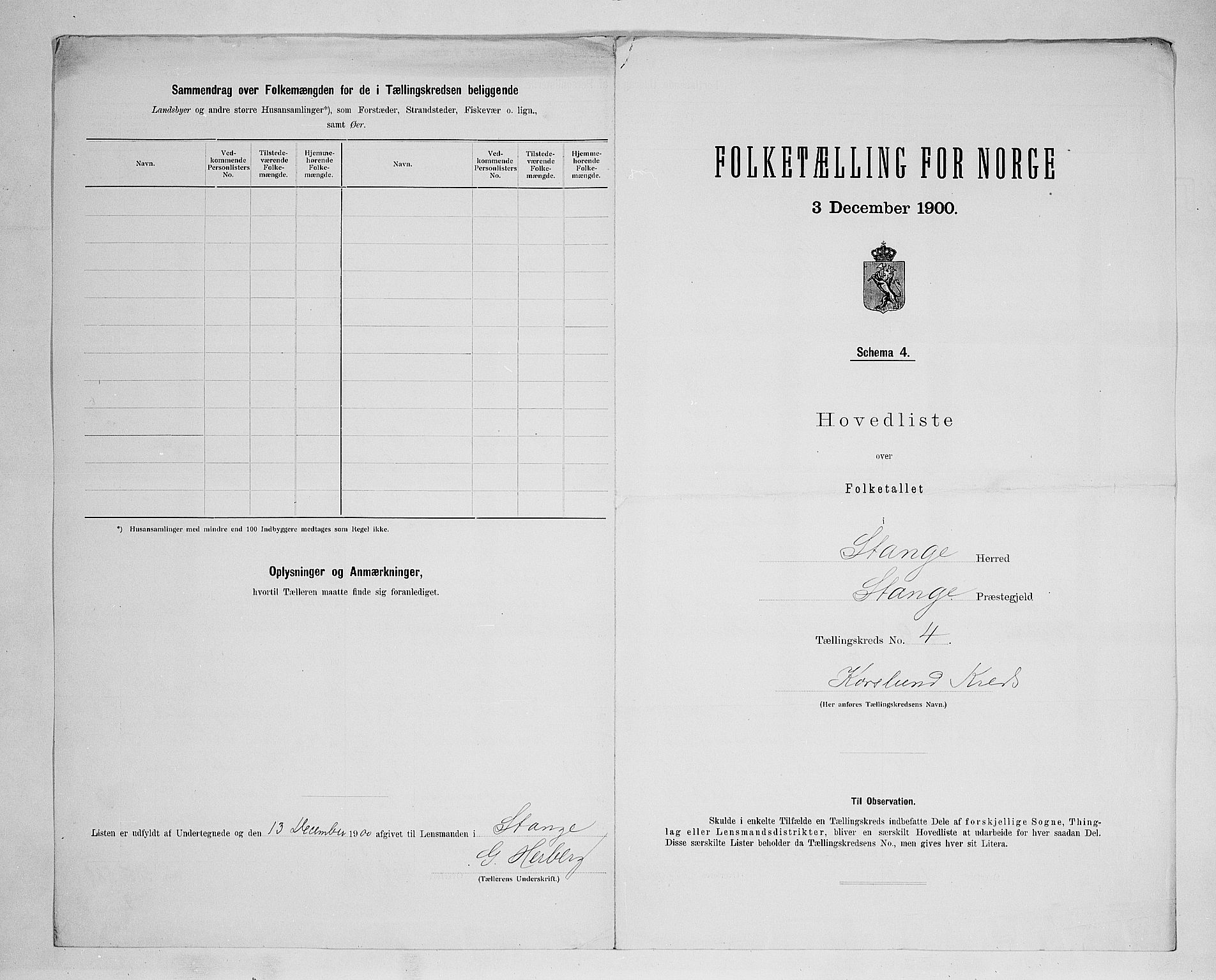 SAH, 1900 census for Stange, 1900, p. 35