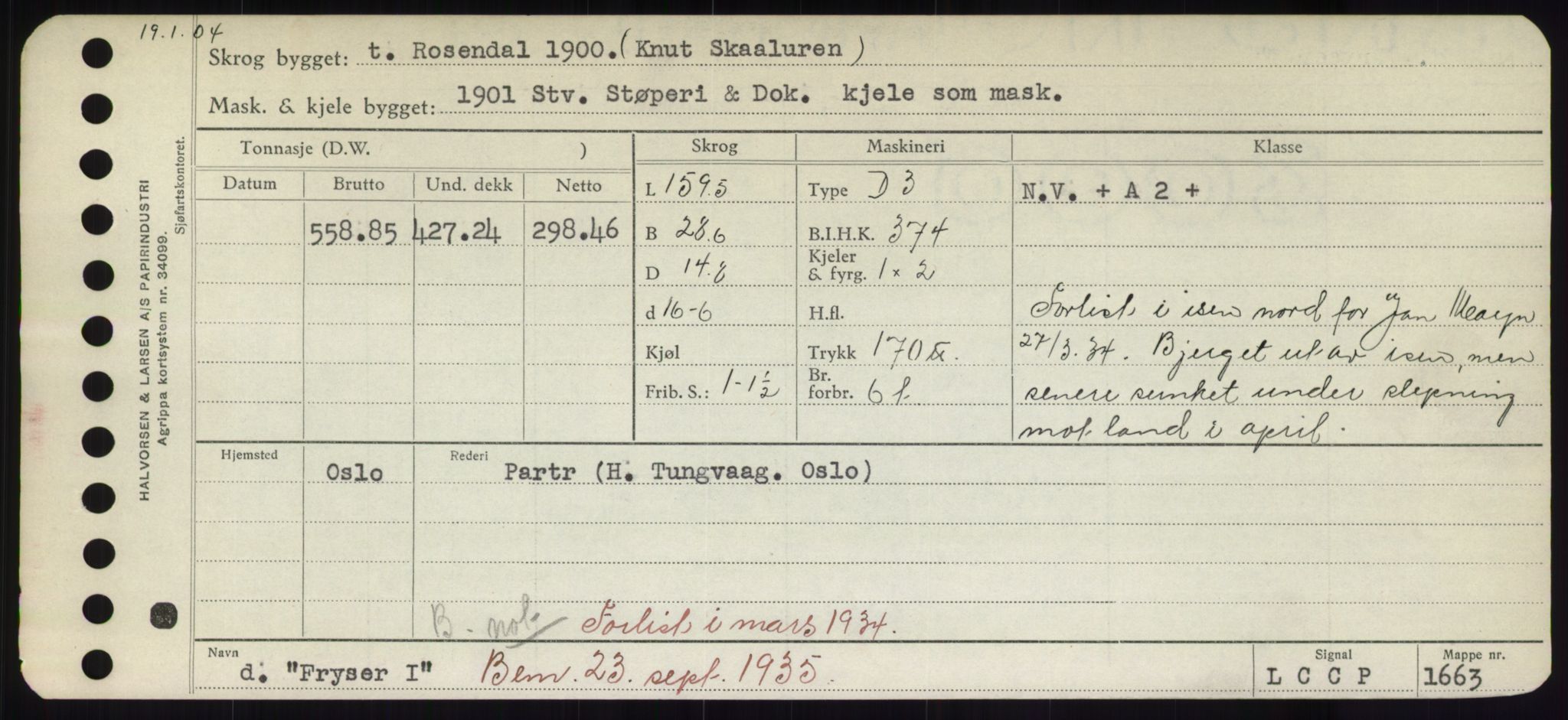 Sjøfartsdirektoratet med forløpere, Skipsmålingen, RA/S-1627/H/Hd/L0011: Fartøy, Fla-Får, p. 547