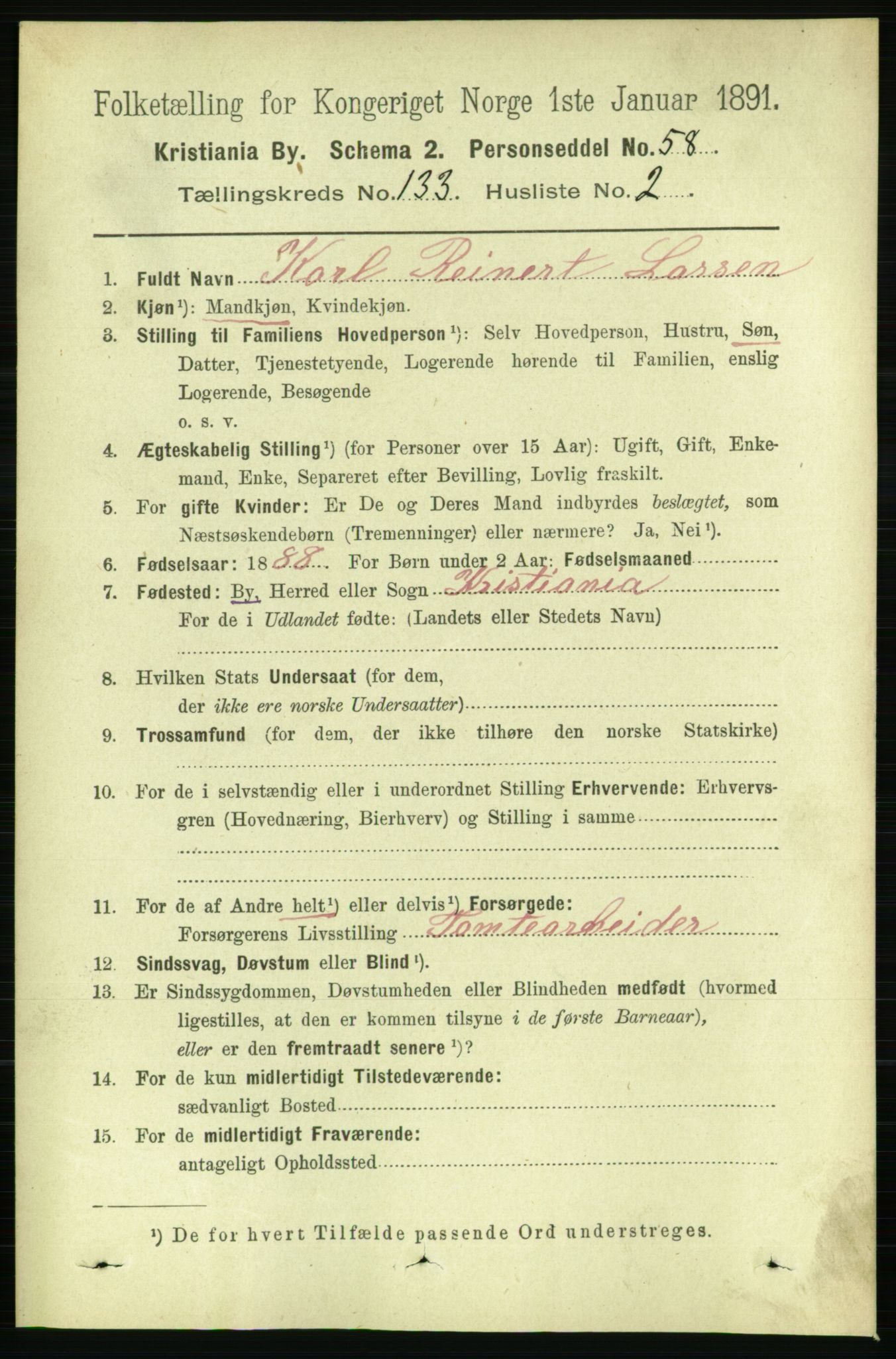 RA, 1891 census for 0301 Kristiania, 1891, p. 72511