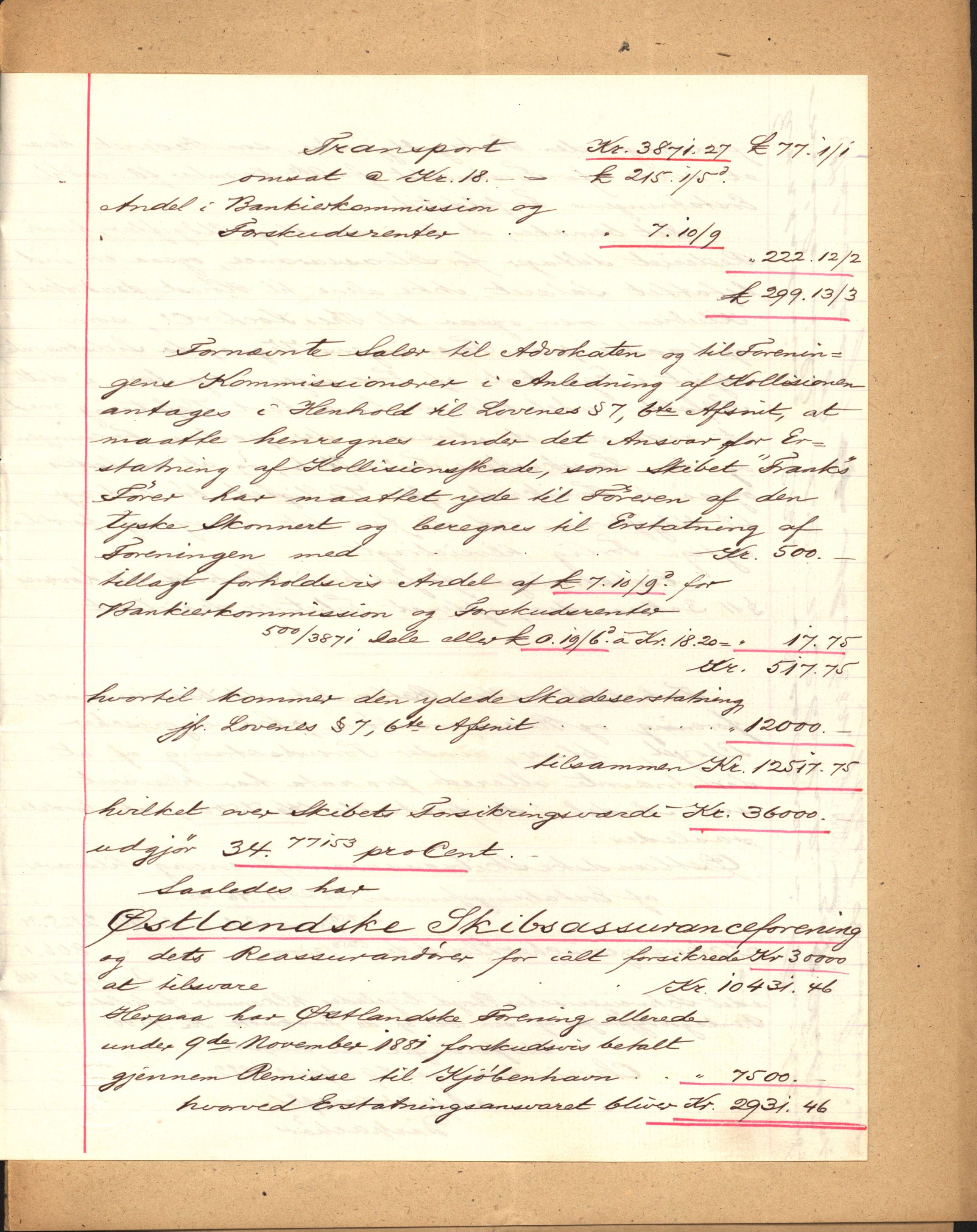 Pa 63 - Østlandske skibsassuranceforening, VEMU/A-1079/G/Ga/L0014/0004: Havaridokumenter / Bertrand, Frigga, Frank, Nordafjeld, 1881, p. 110