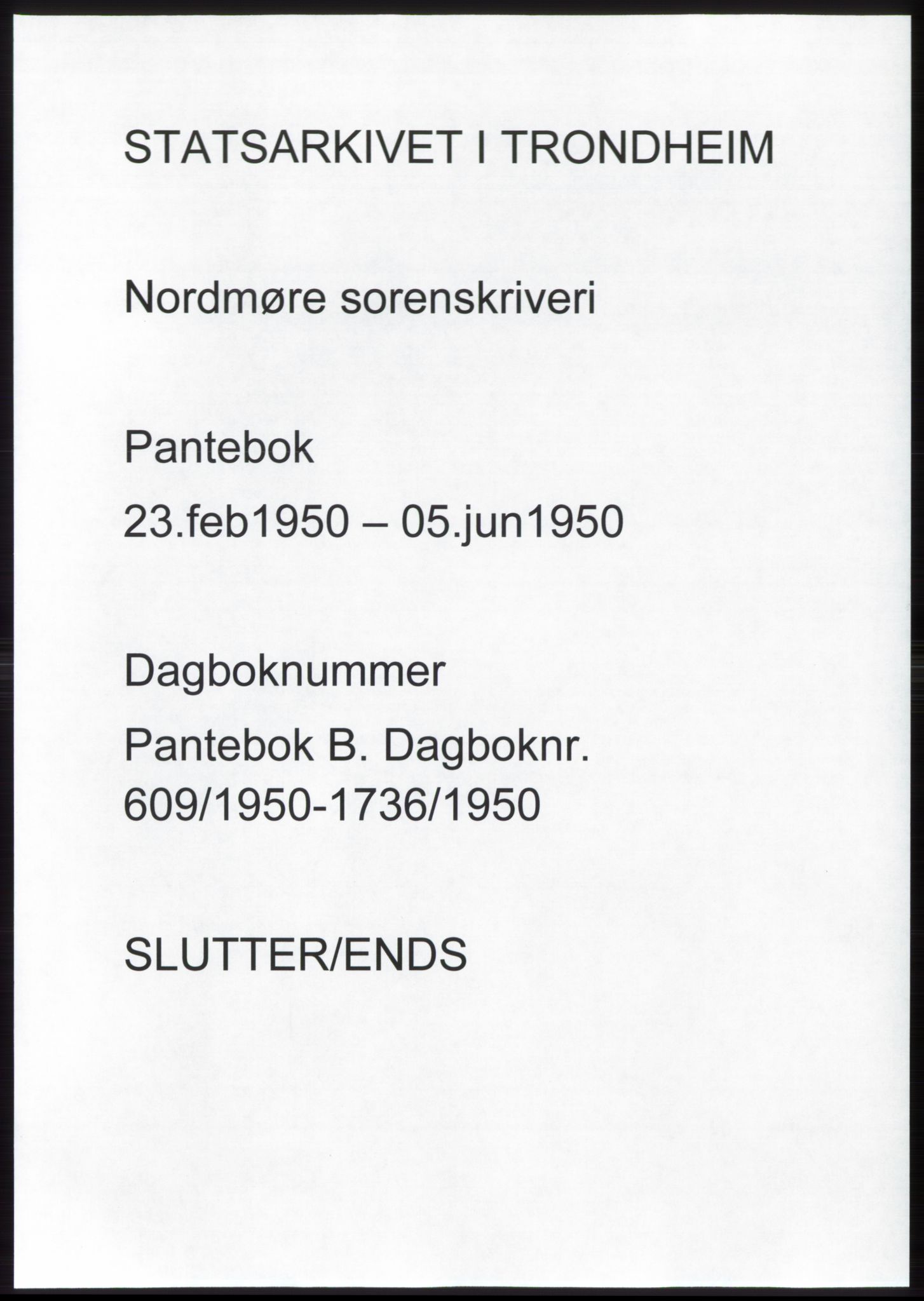 Nordmøre sorenskriveri, AV/SAT-A-4132/1/2/2Ca: Mortgage book no. B104, 1950-1950