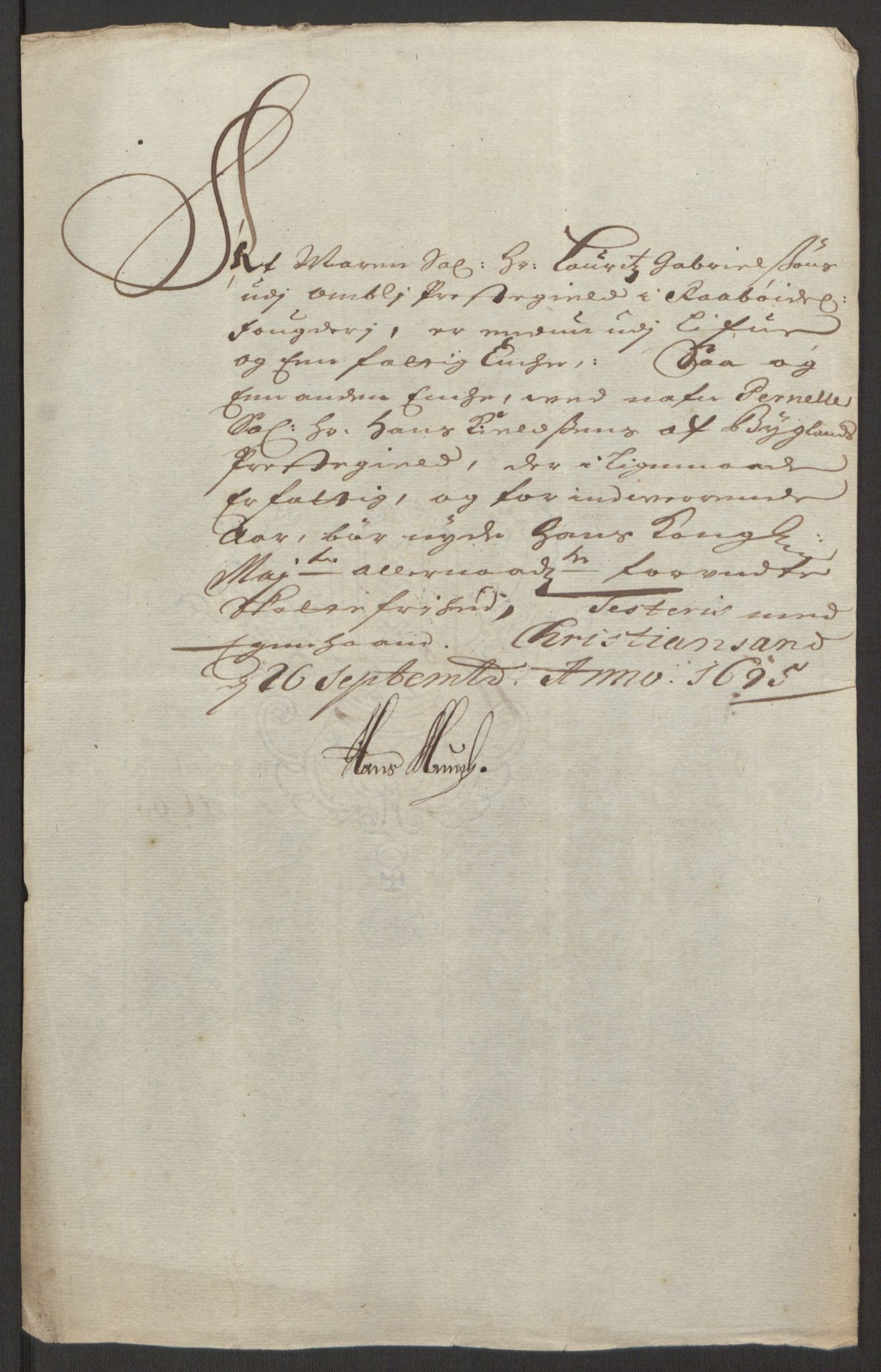 Rentekammeret inntil 1814, Reviderte regnskaper, Fogderegnskap, AV/RA-EA-4092/R40/L2444: Fogderegnskap Råbyggelag, 1693-1696, p. 249