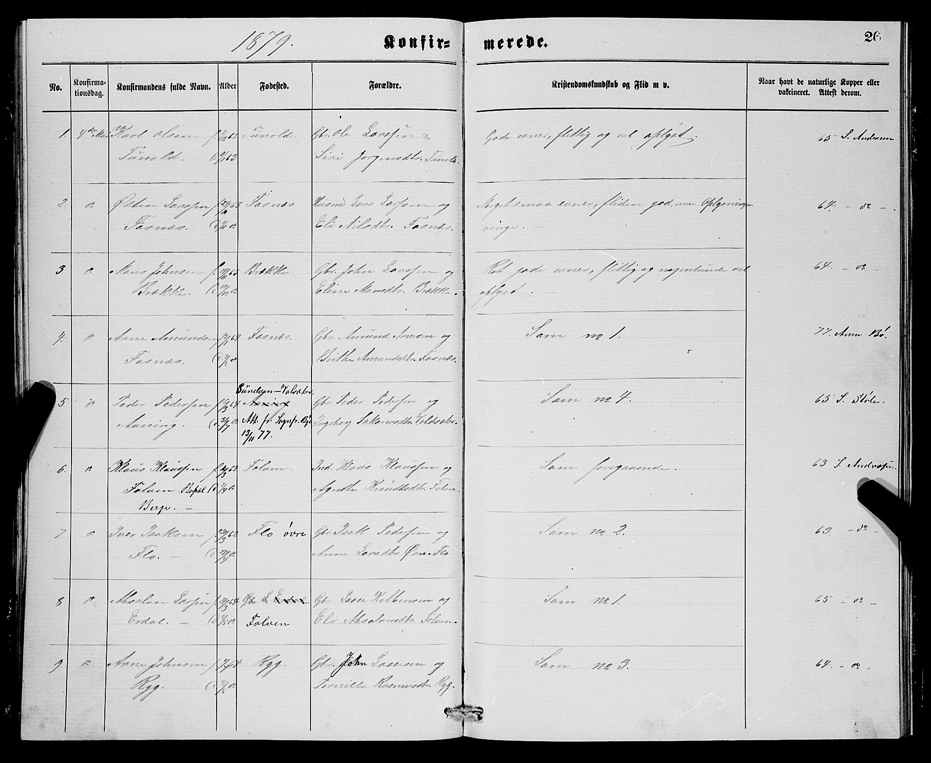 Stryn Sokneprestembete, SAB/A-82501: Parish register (copy) no. C 2, 1877-1881, p. 26
