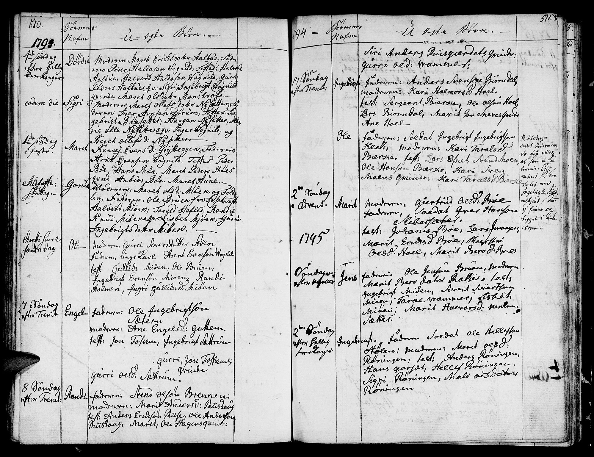 Ministerialprotokoller, klokkerbøker og fødselsregistre - Sør-Trøndelag, SAT/A-1456/678/L0893: Parish register (official) no. 678A03, 1792-1805, p. 510-511