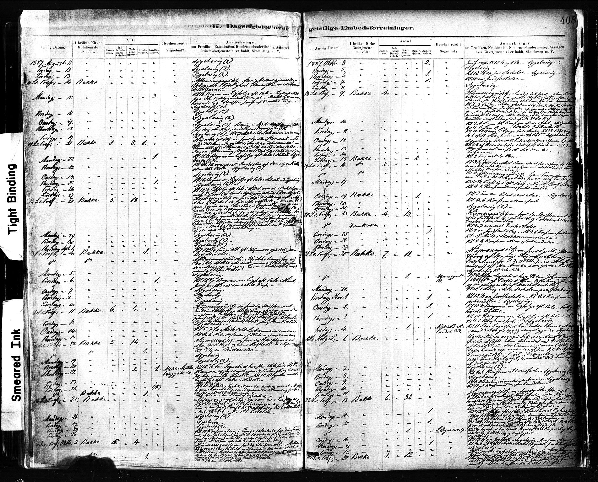 Ministerialprotokoller, klokkerbøker og fødselsregistre - Sør-Trøndelag, SAT/A-1456/604/L0189: Parish register (official) no. 604A10, 1878-1892, p. 408