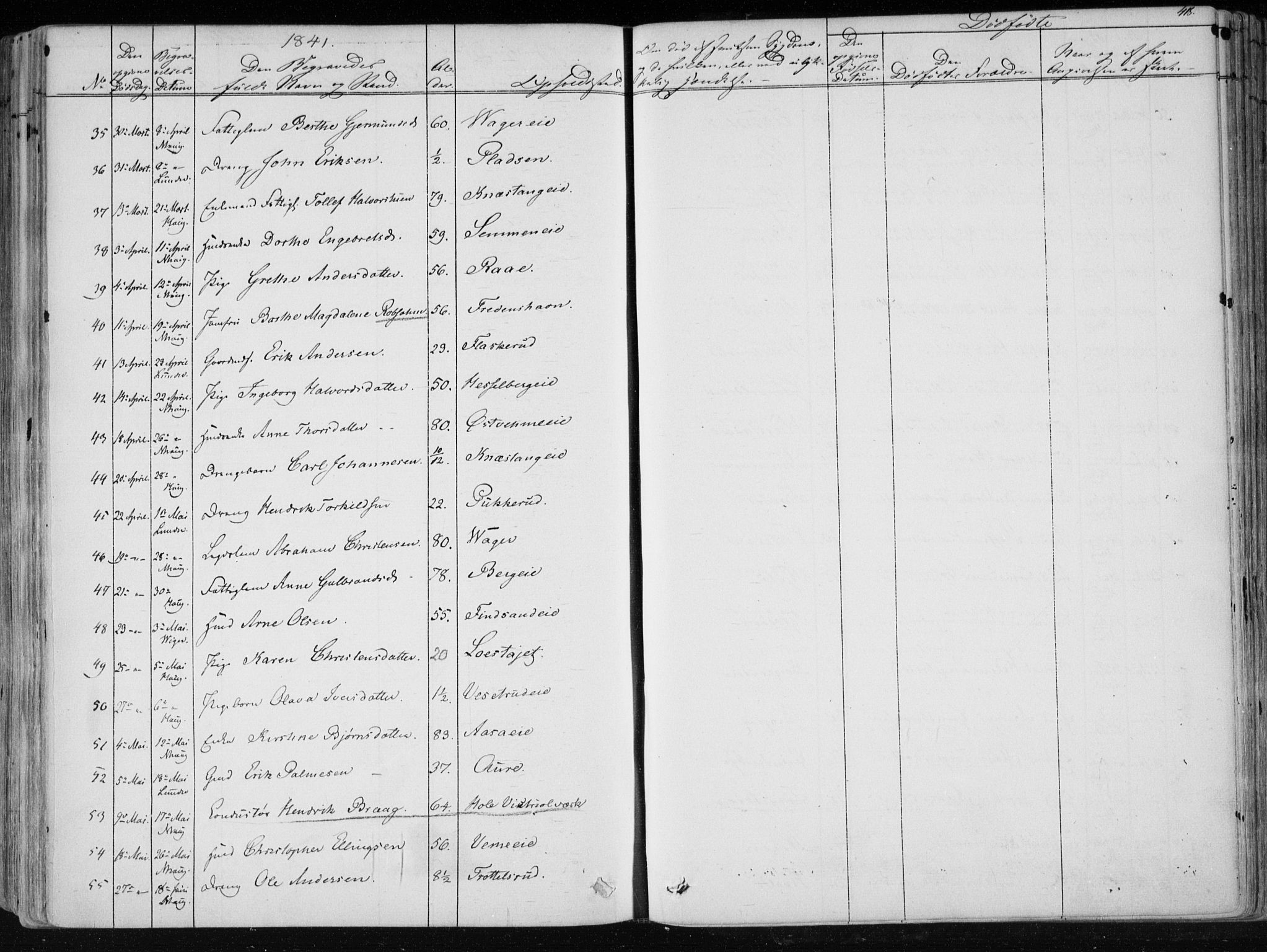 Norderhov kirkebøker, AV/SAKO-A-237/F/Fa/L0010: Parish register (official) no. 10, 1837-1847, p. 418