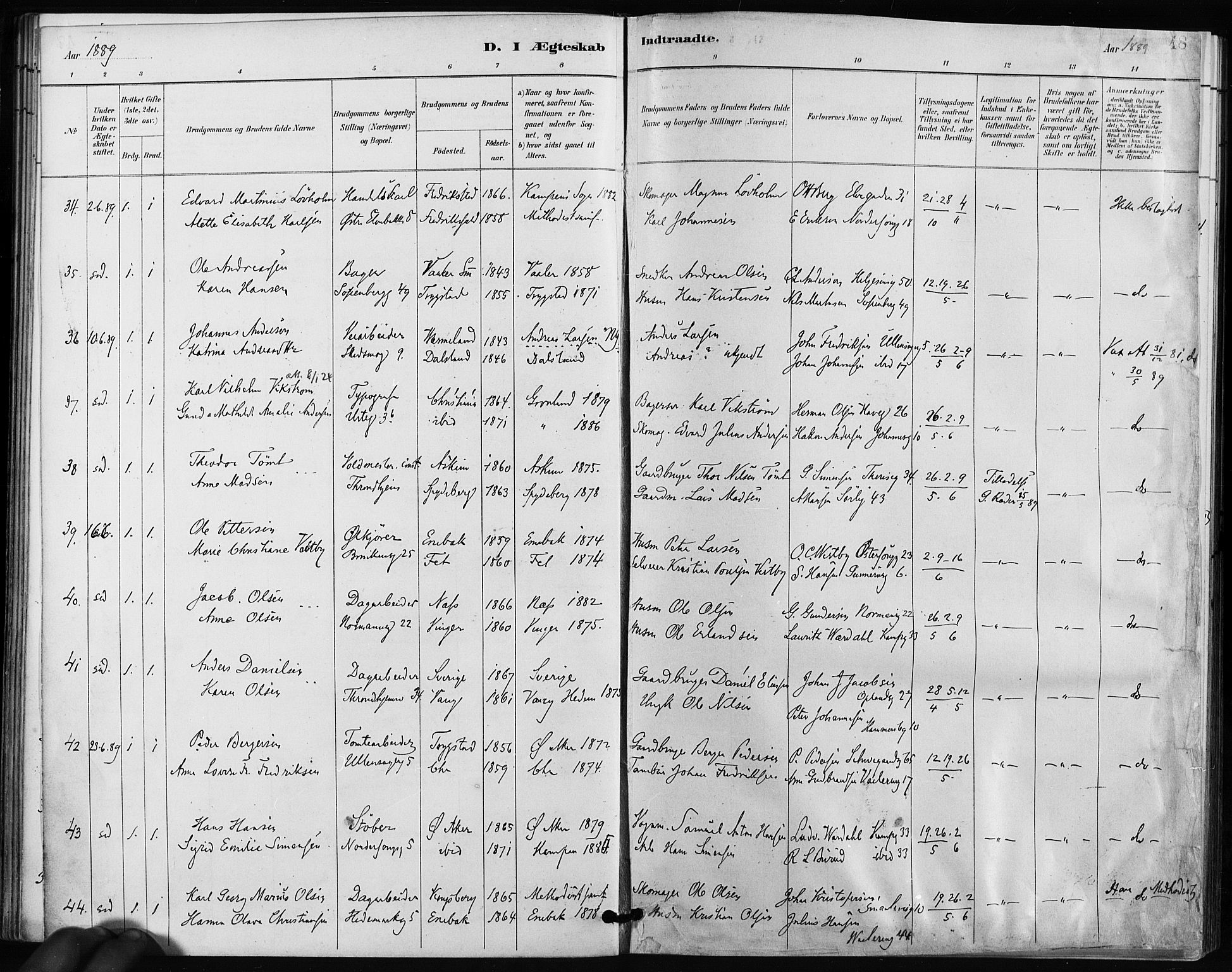 Kampen prestekontor Kirkebøker, SAO/A-10853/F/Fa/L0004: Parish register (official) no. I 4, 1885-1892, p. 48