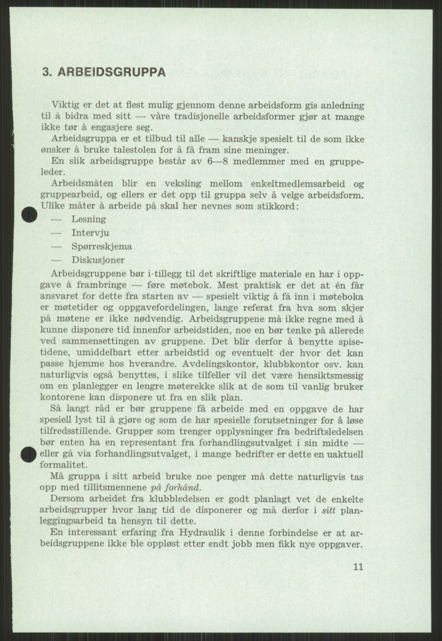 Nygaard, Kristen, AV/RA-PA-1398/F/Fi/L0004: Fagbevegelse, demokrati, Jern- og Metallprosjektet, 1970-2002, p. 11