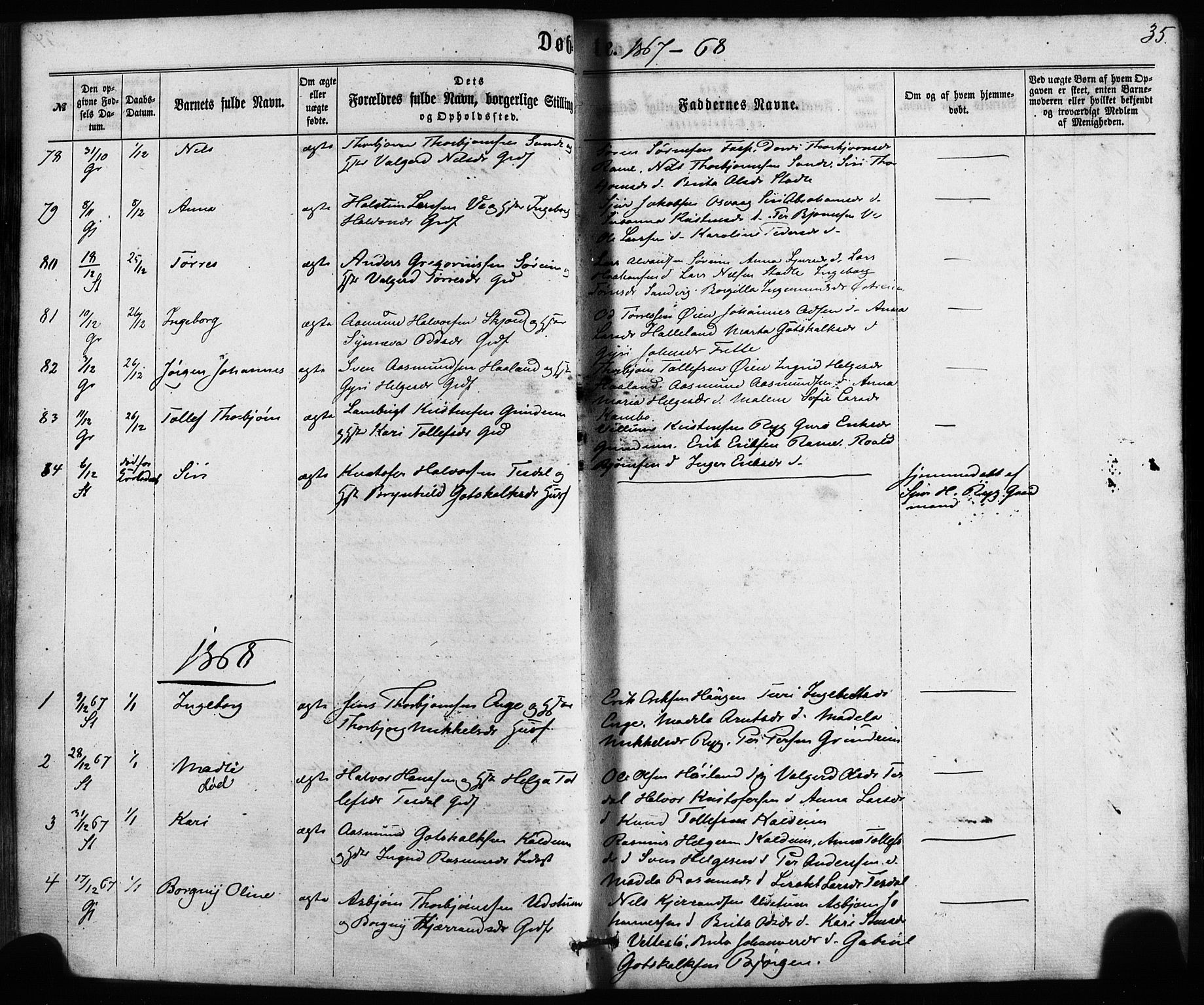Etne sokneprestembete, SAB/A-75001/H/Haa: Parish register (official) no. A 9, 1862-1878, p. 35