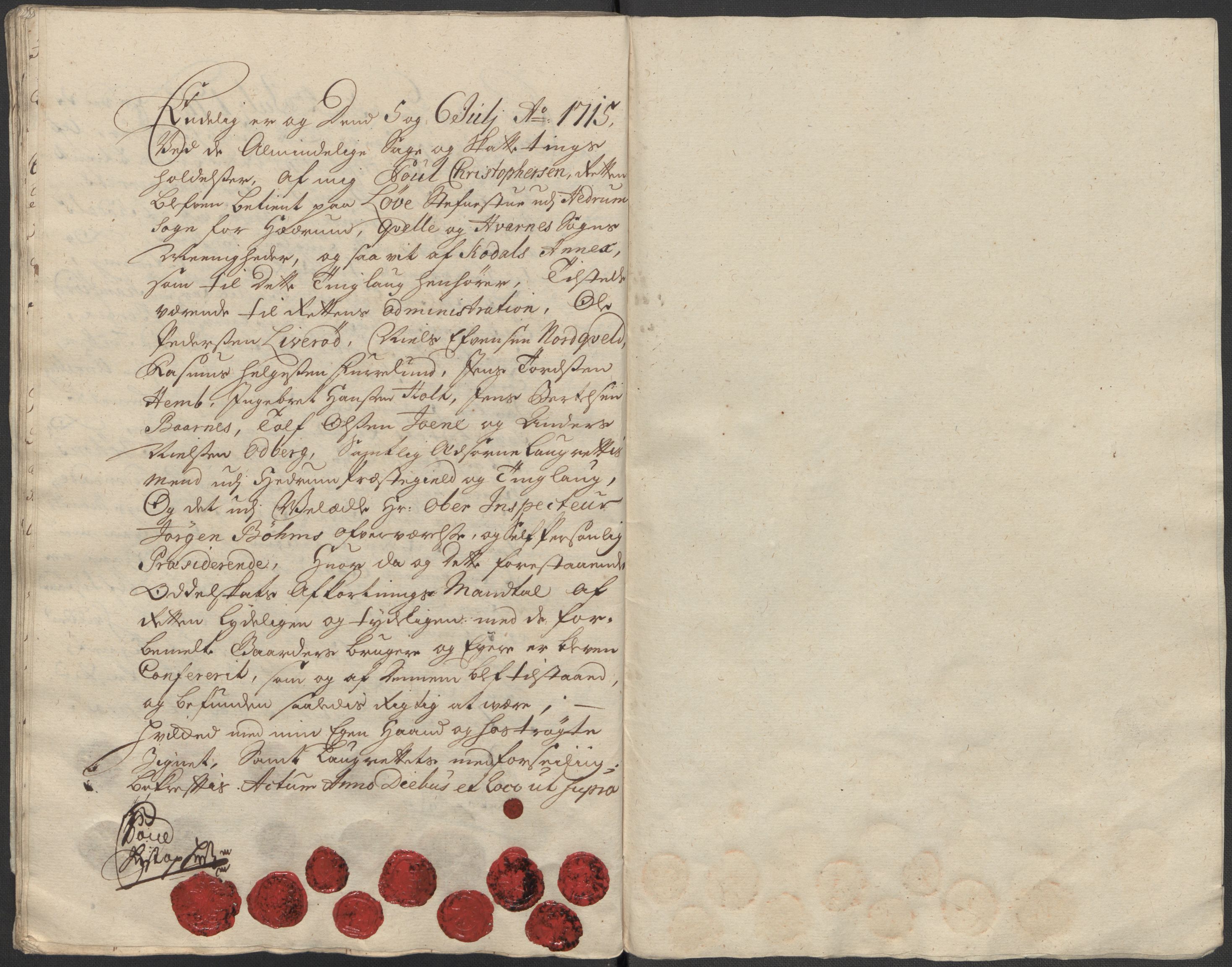 Rentekammeret inntil 1814, Reviderte regnskaper, Fogderegnskap, AV/RA-EA-4092/R33/L1986: Fogderegnskap Larvik grevskap, 1714-1715, p. 559