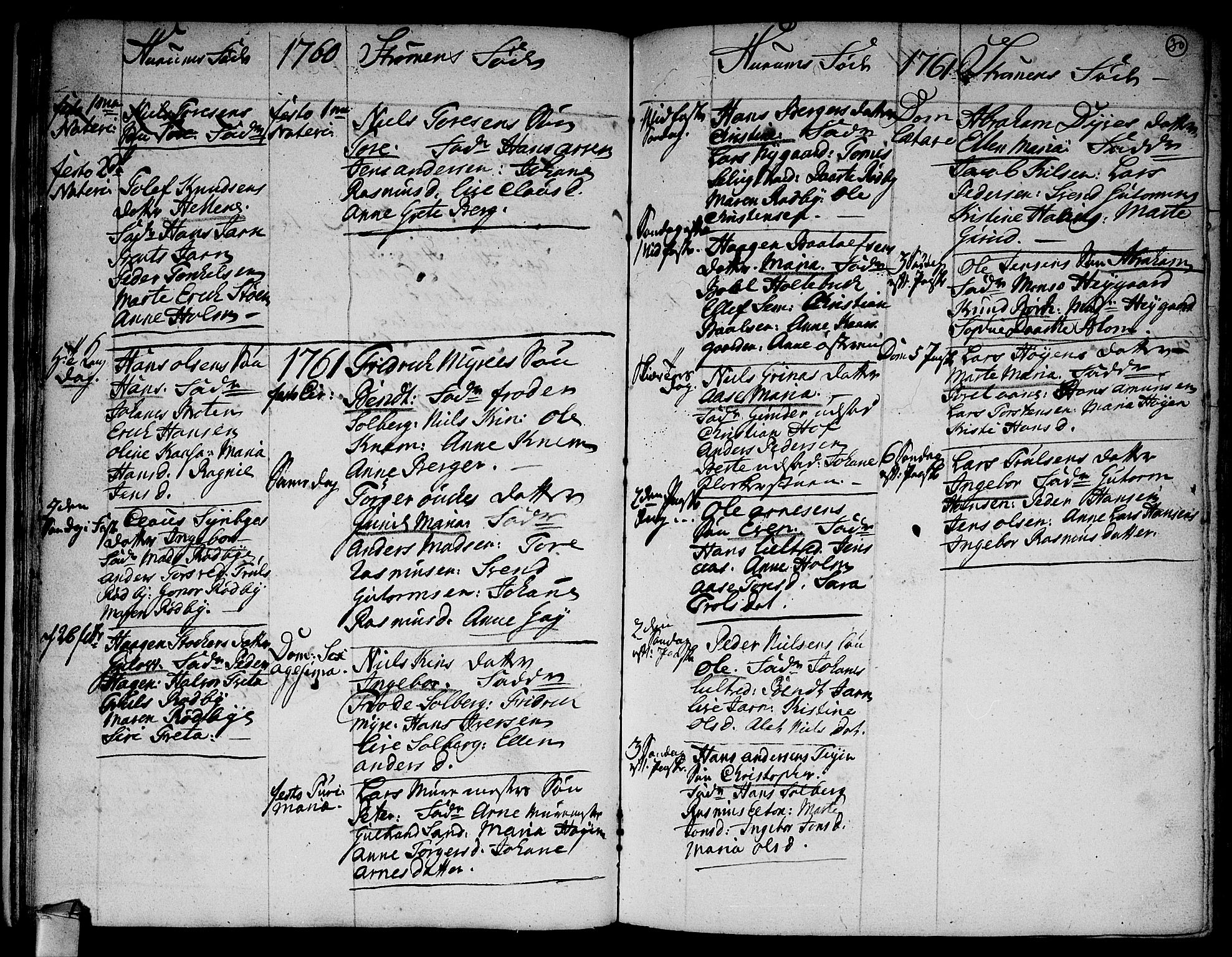 Hurum kirkebøker, SAKO/A-229/F/Fa/L0006: Parish register (official) no. 6, 1756-1770, p. 30