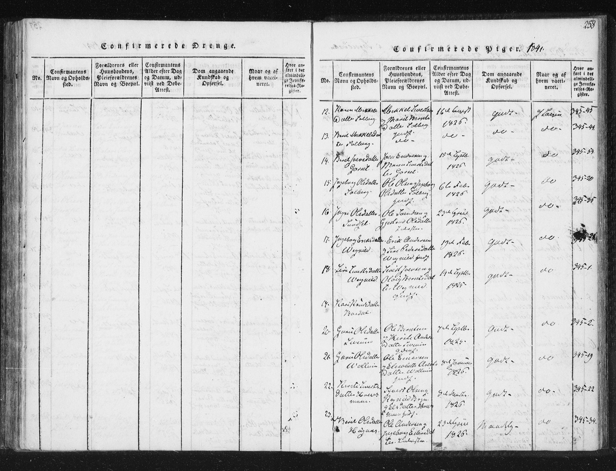 Ministerialprotokoller, klokkerbøker og fødselsregistre - Sør-Trøndelag, AV/SAT-A-1456/689/L1037: Parish register (official) no. 689A02, 1816-1842, p. 258