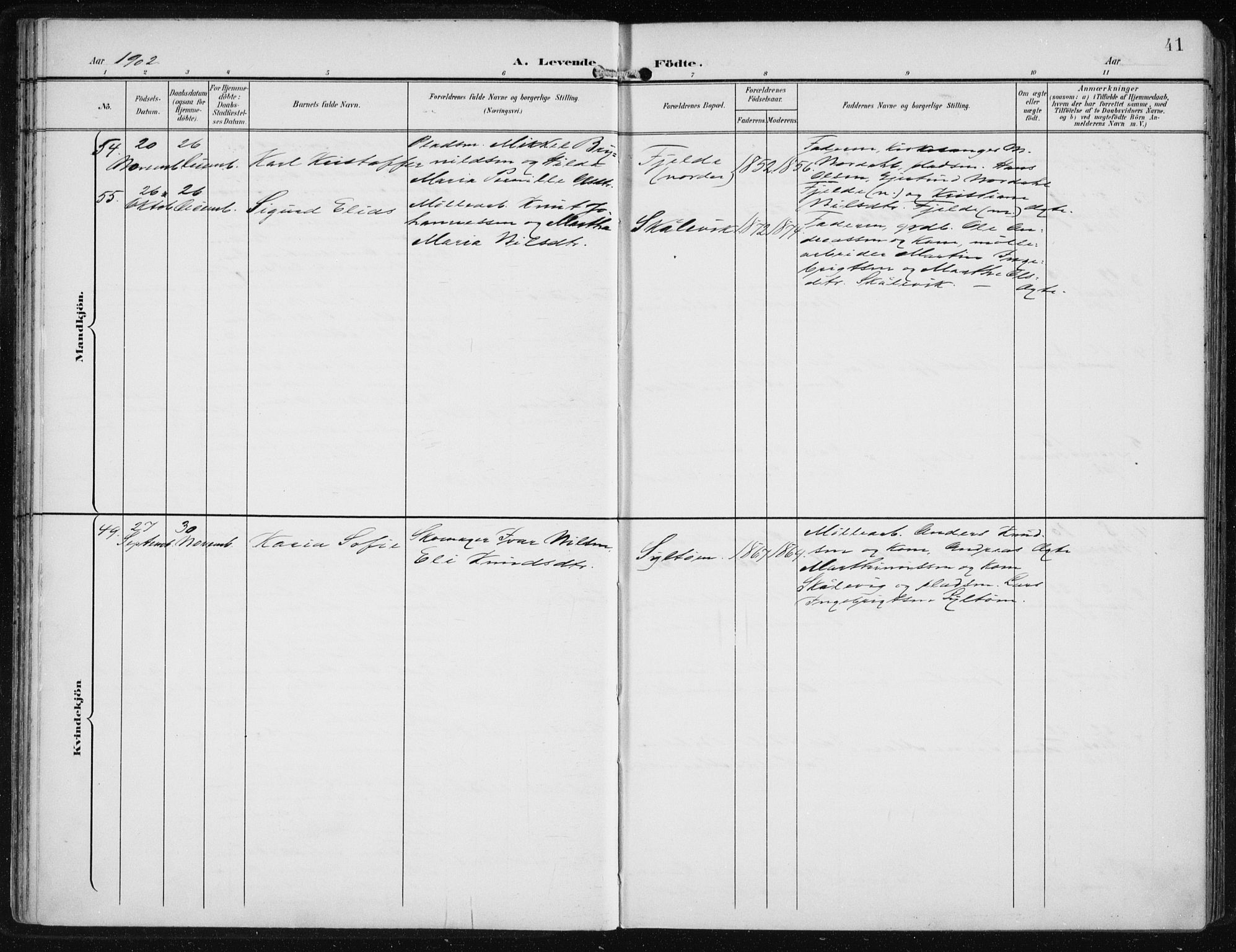 Fjell sokneprestembete, SAB/A-75301/H/Haa: Parish register (official) no. A  9, 1899-1910, p. 41