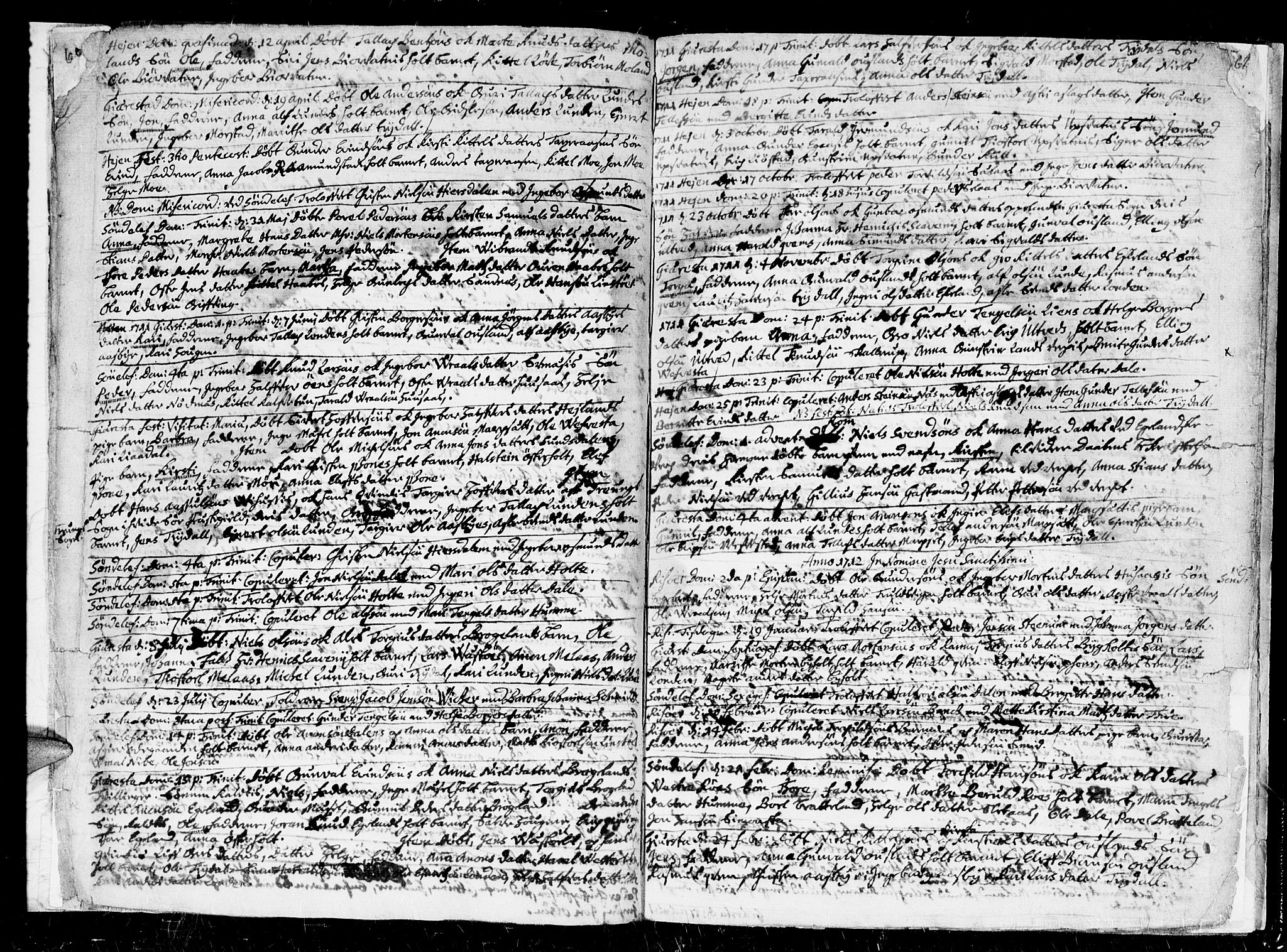 Gjerstad sokneprestkontor, AV/SAK-1111-0014/F/Fa/Faa/L0001: Parish register (official) no. A 1, 1695-1717, p. 60-61