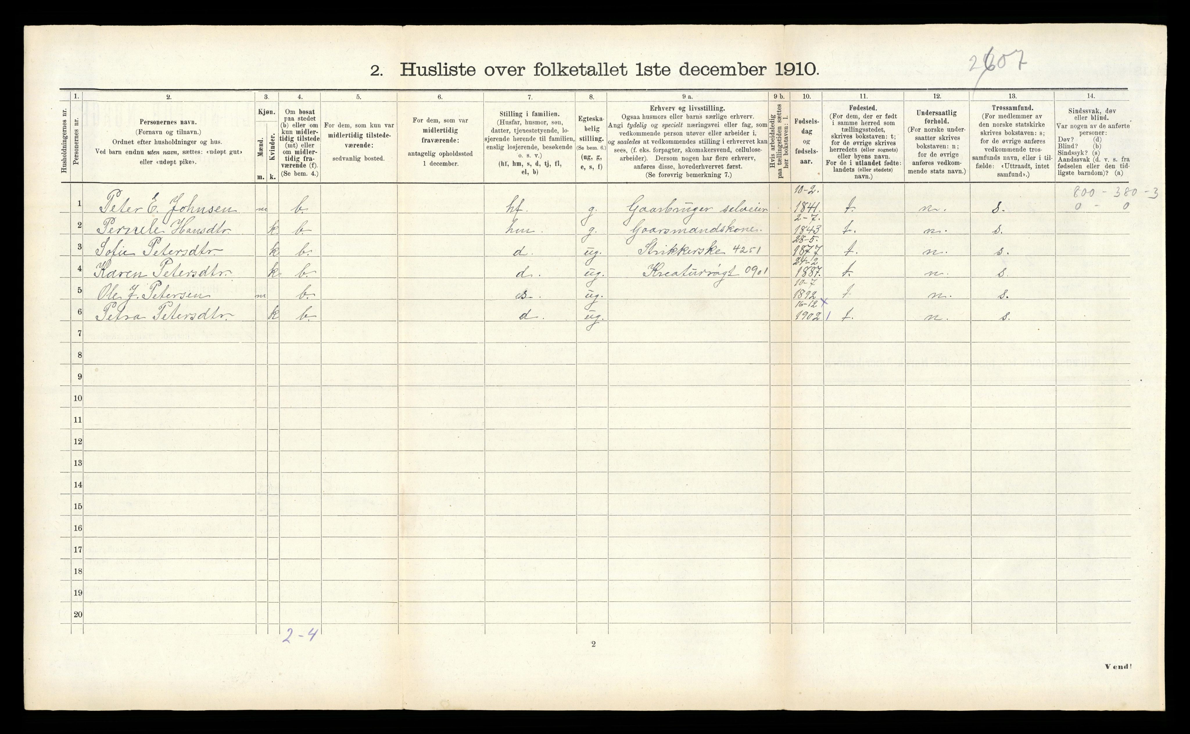 RA, 1910 census for Norddal, 1910, p. 392