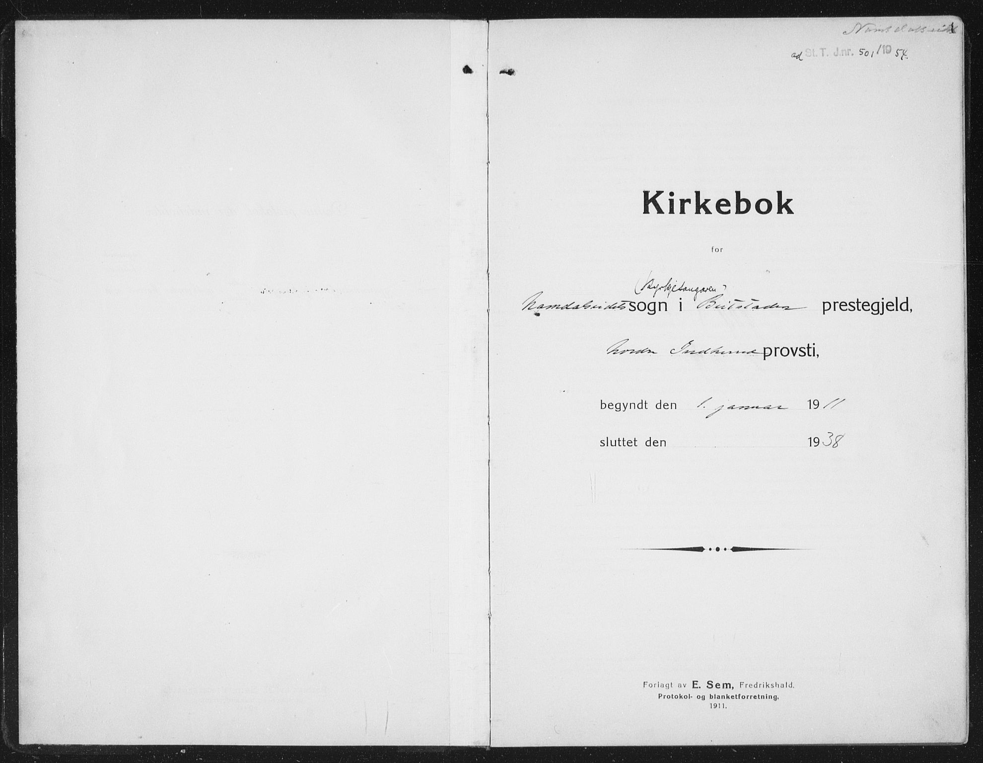Ministerialprotokoller, klokkerbøker og fødselsregistre - Nord-Trøndelag, SAT/A-1458/742/L0413: Parish register (copy) no. 742C04, 1911-1938, p. 1