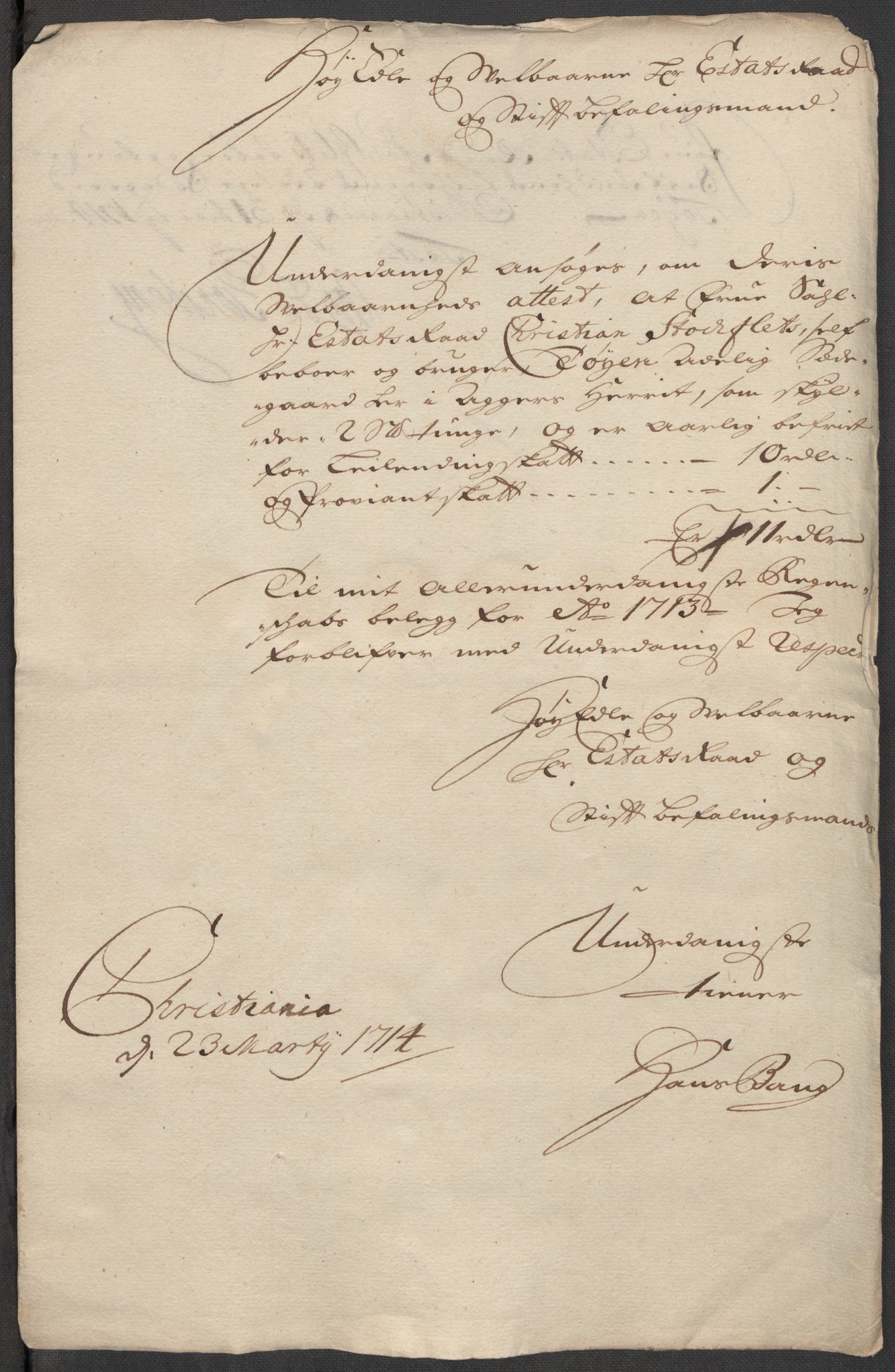 Rentekammeret inntil 1814, Reviderte regnskaper, Fogderegnskap, AV/RA-EA-4092/R10/L0451: Fogderegnskap Aker og Follo, 1713-1714, p. 227