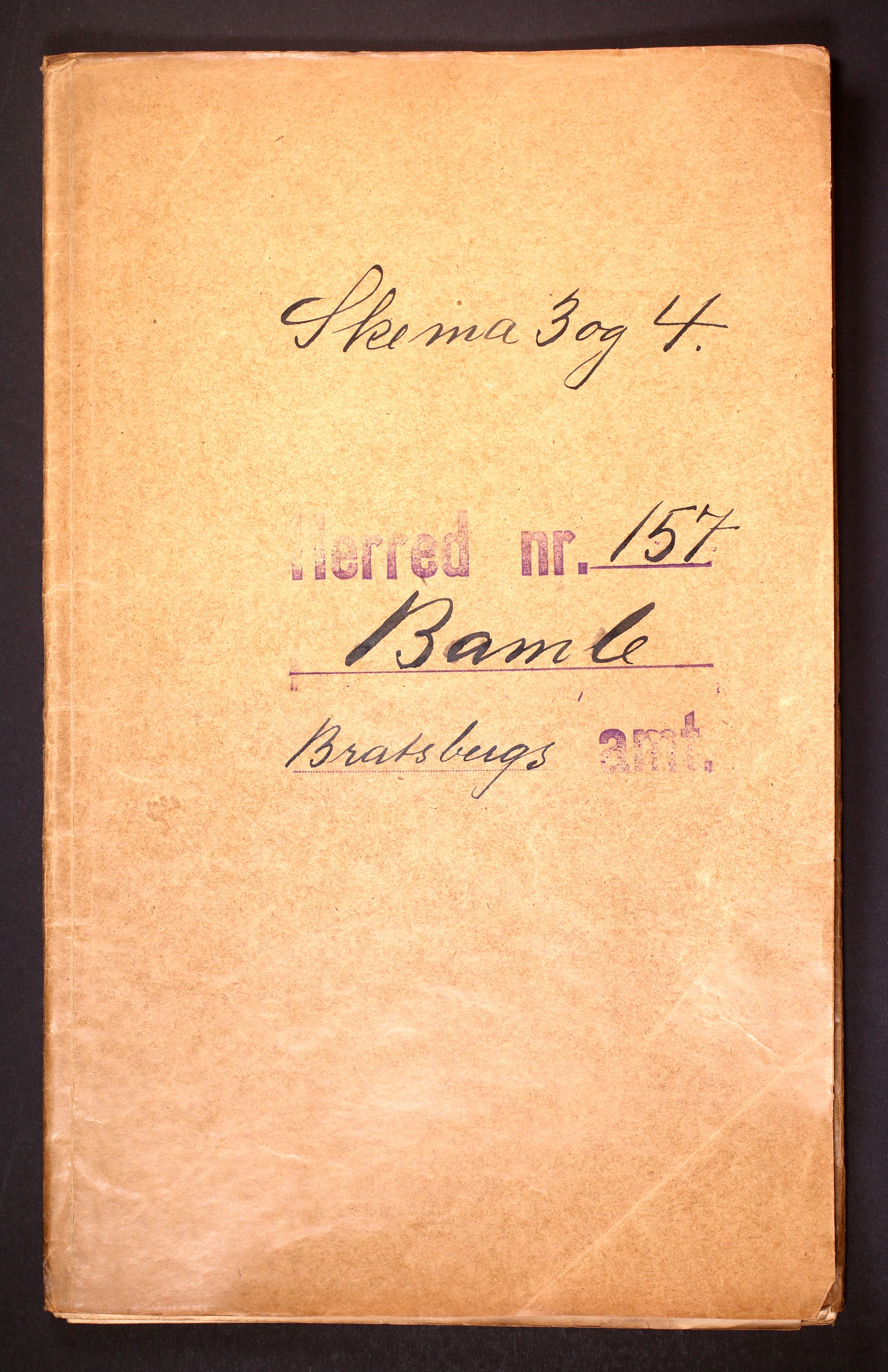 RA, 1910 census for Bamble, 1910, p. 1