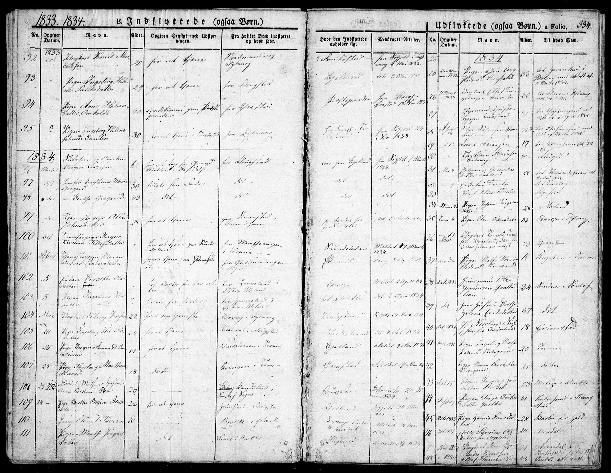 Holt sokneprestkontor, AV/SAK-1111-0021/F/Fa/L0006: Parish register (official) no. A 6, 1820-1835, p. 334