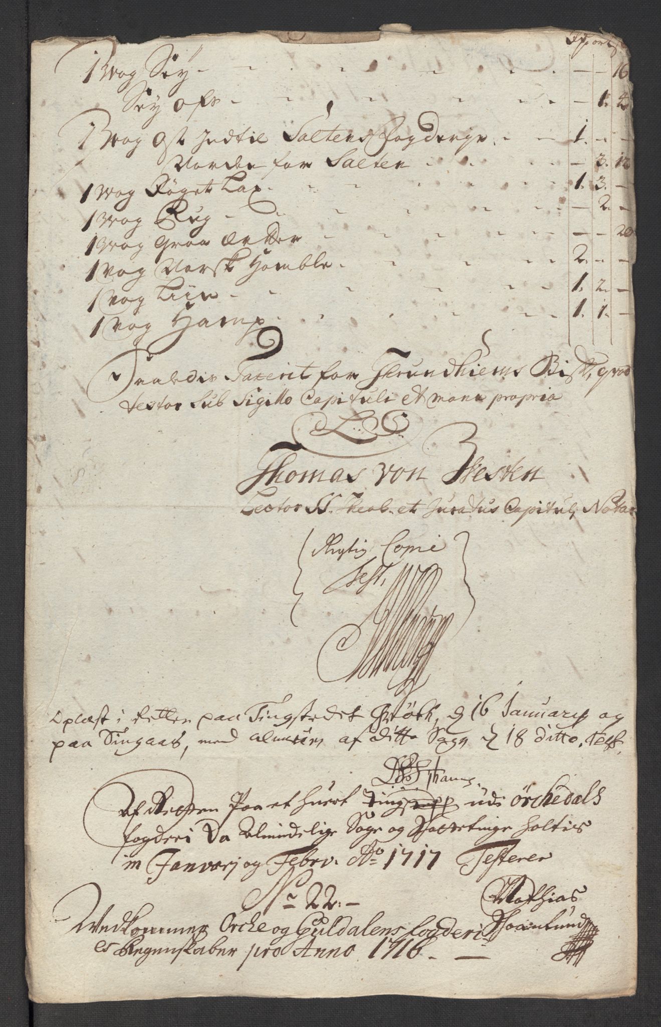 Rentekammeret inntil 1814, Reviderte regnskaper, Fogderegnskap, AV/RA-EA-4092/R60/L3967: Fogderegnskap Orkdal og Gauldal, 1716, p. 231