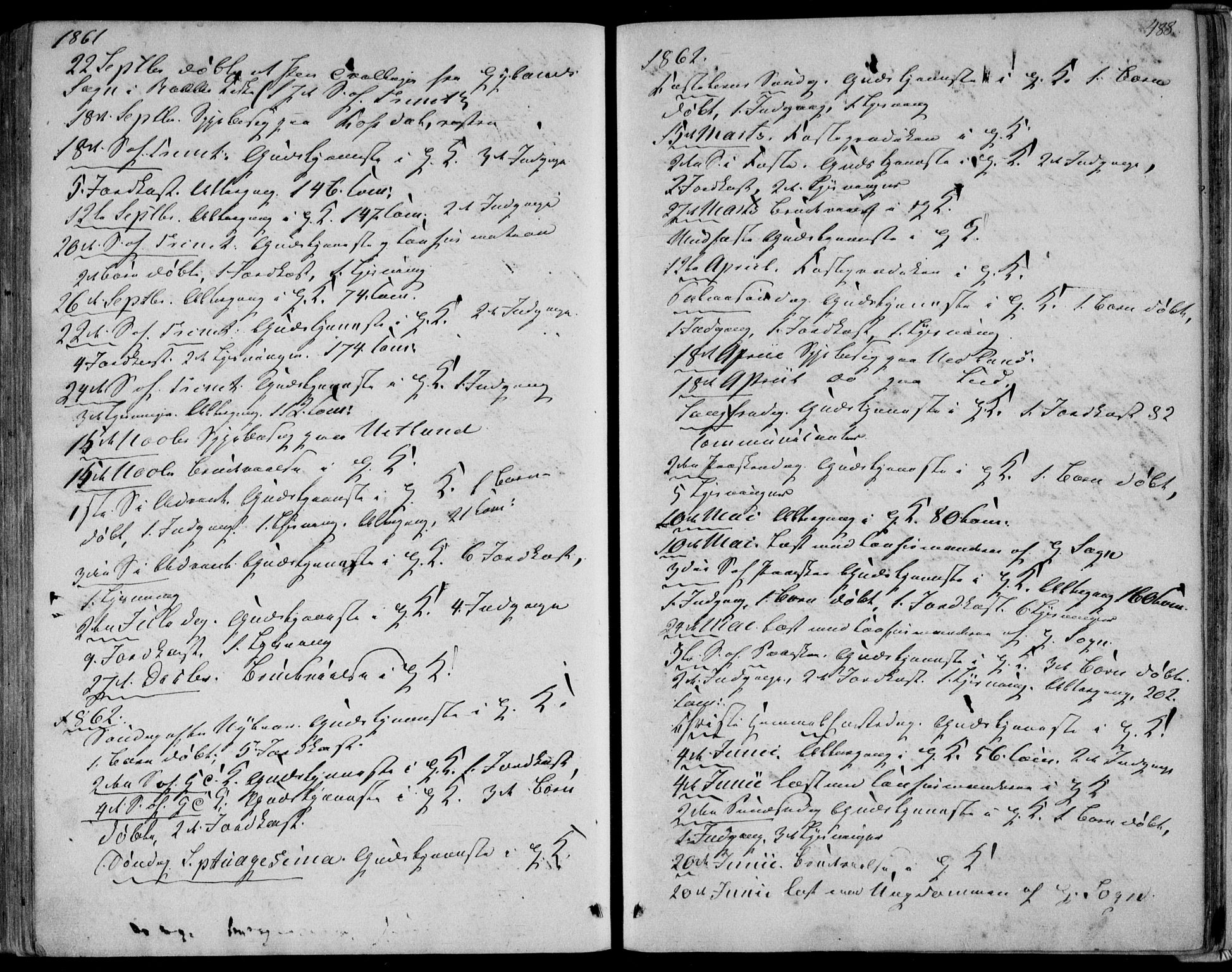 Bakke sokneprestkontor, SAK/1111-0002/F/Fa/Fab/L0002: Parish register (official) no. A 2, 1855-1884, p. 488