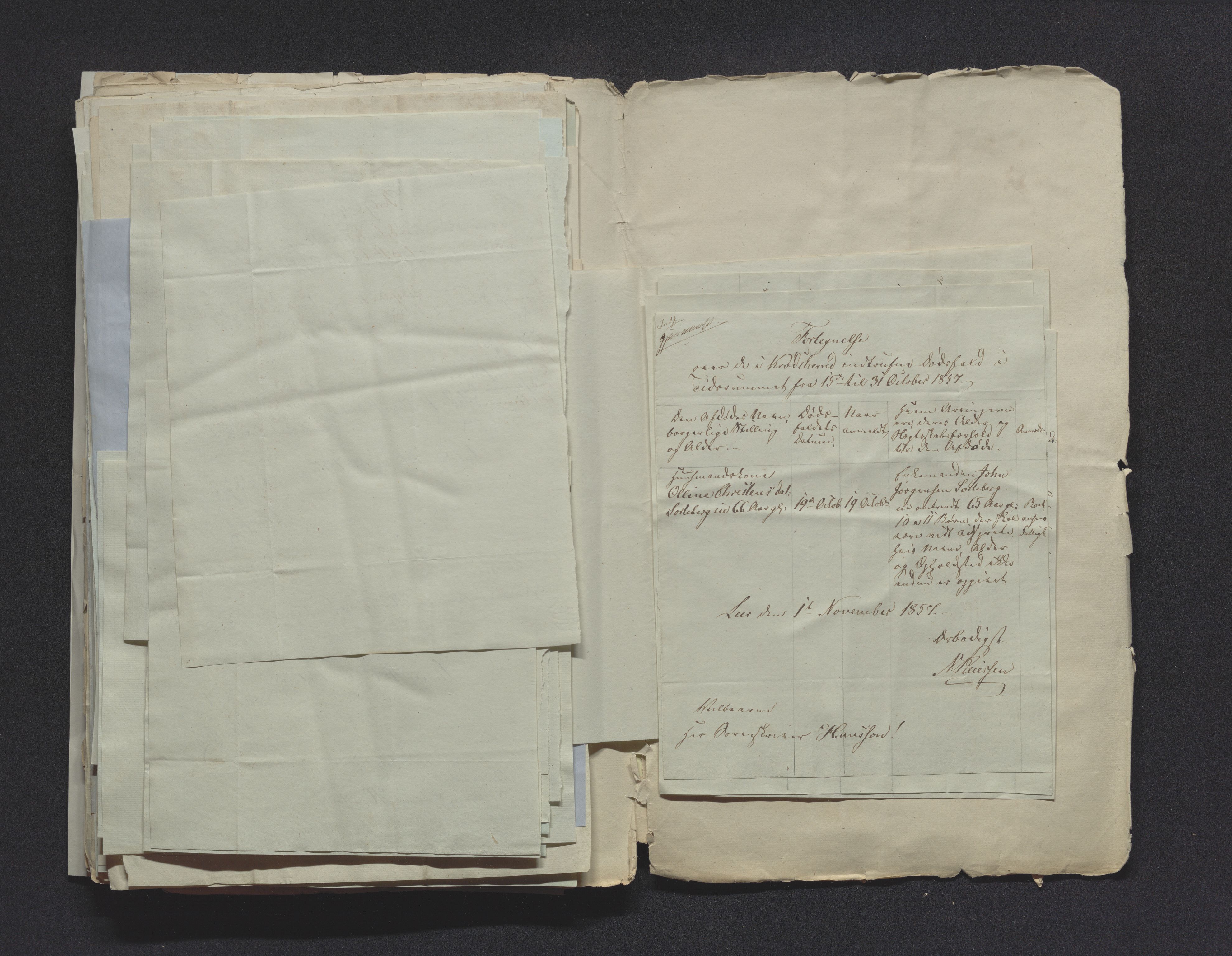 Eiker, Modum og Sigdal sorenskriveri, AV/SAKO-A-123/H/Ha/Hab/L0009: Dødsfallsmeldinger, 1854-1857, p. 542