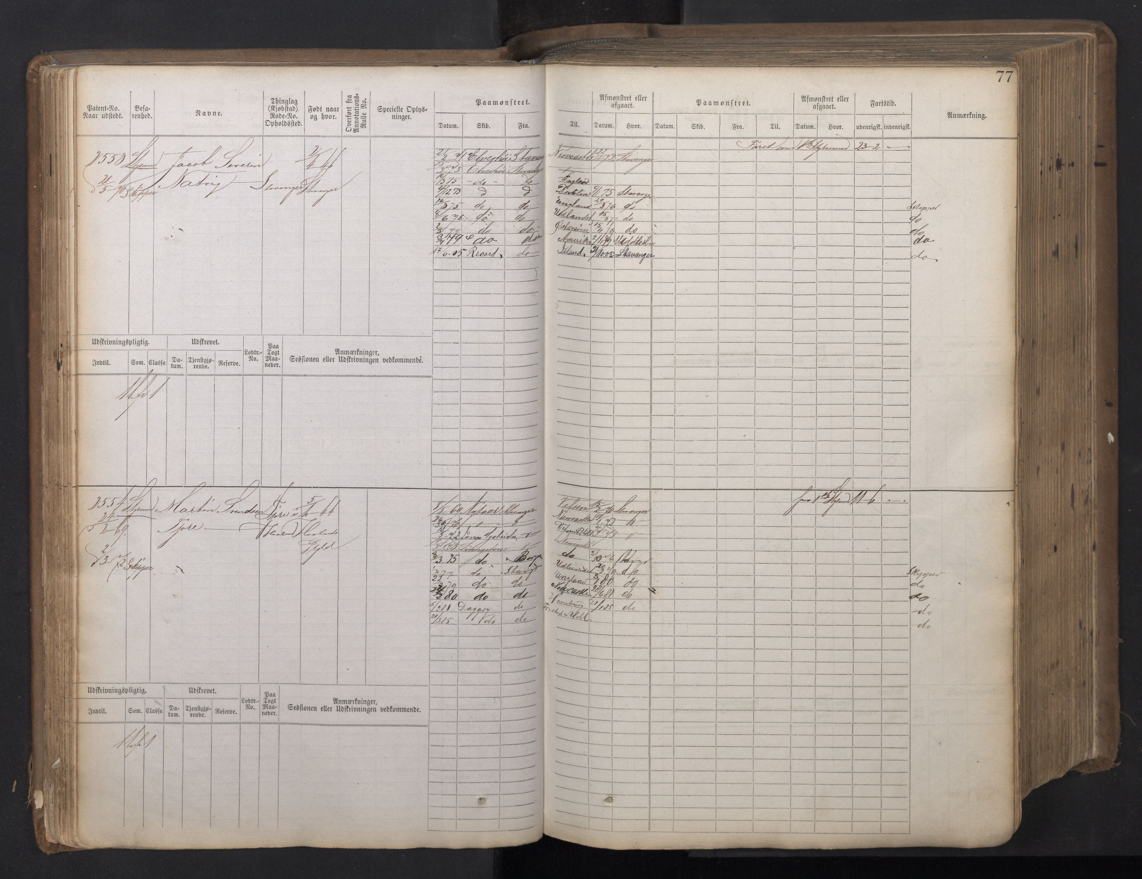 Stavanger sjømannskontor, AV/SAST-A-102006/F/Fb/Fbb/L0018: Sjøfartshovedrulle patnentnr. 2402-3602 (dublett), 1869, p. 80