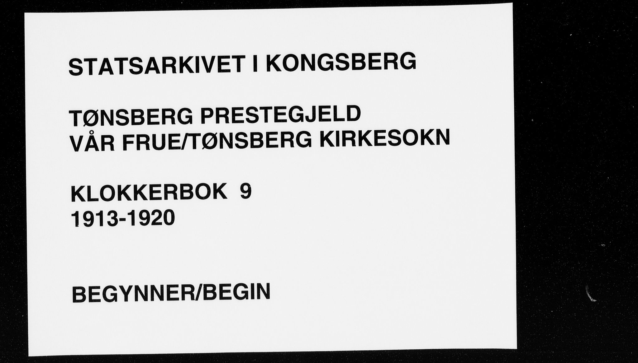 Tønsberg kirkebøker, SAKO/A-330/G/Ga/L0009: Parish register (copy) no. 9, 1913-1920