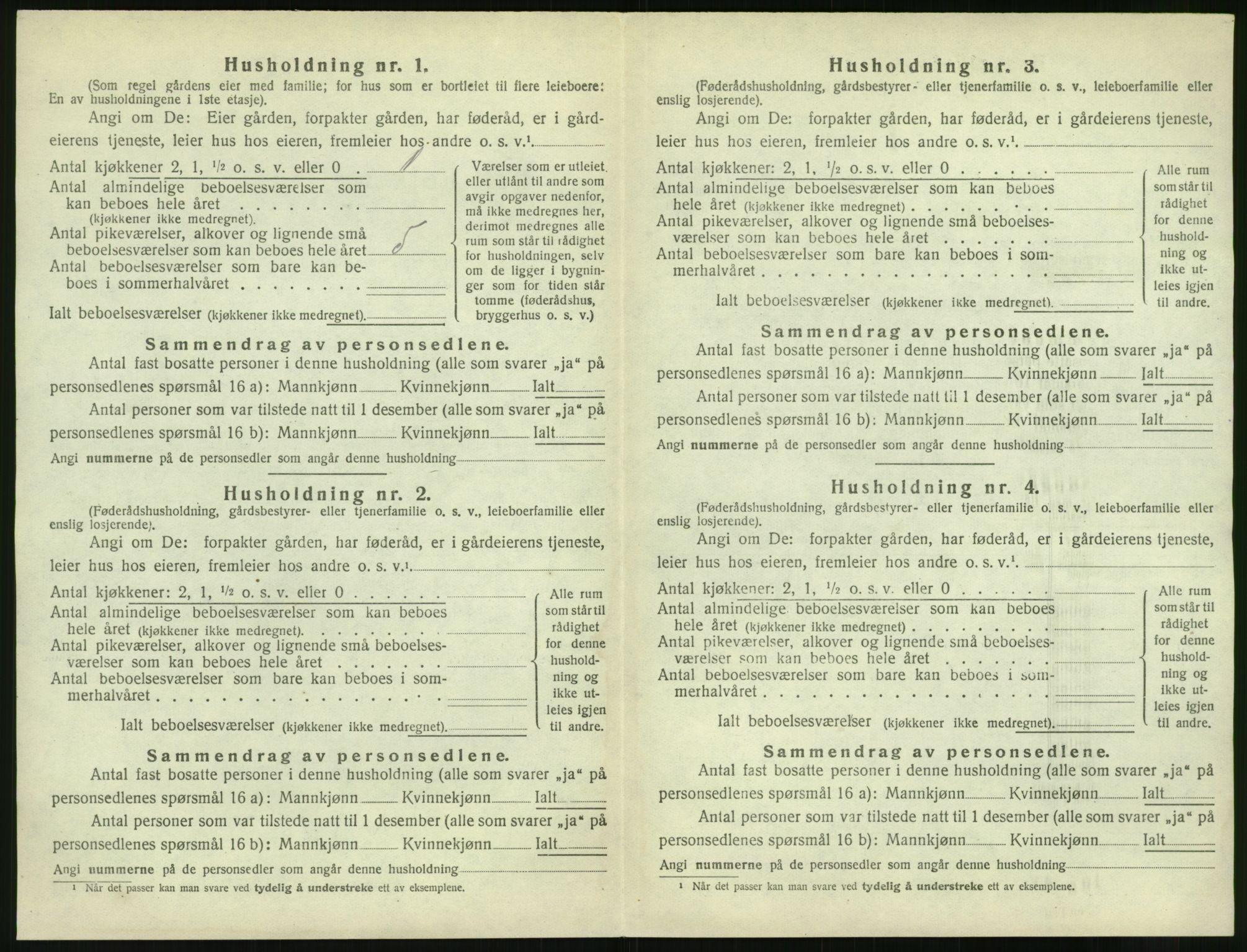 SAK, 1920 census for Vegårshei, 1920, p. 359