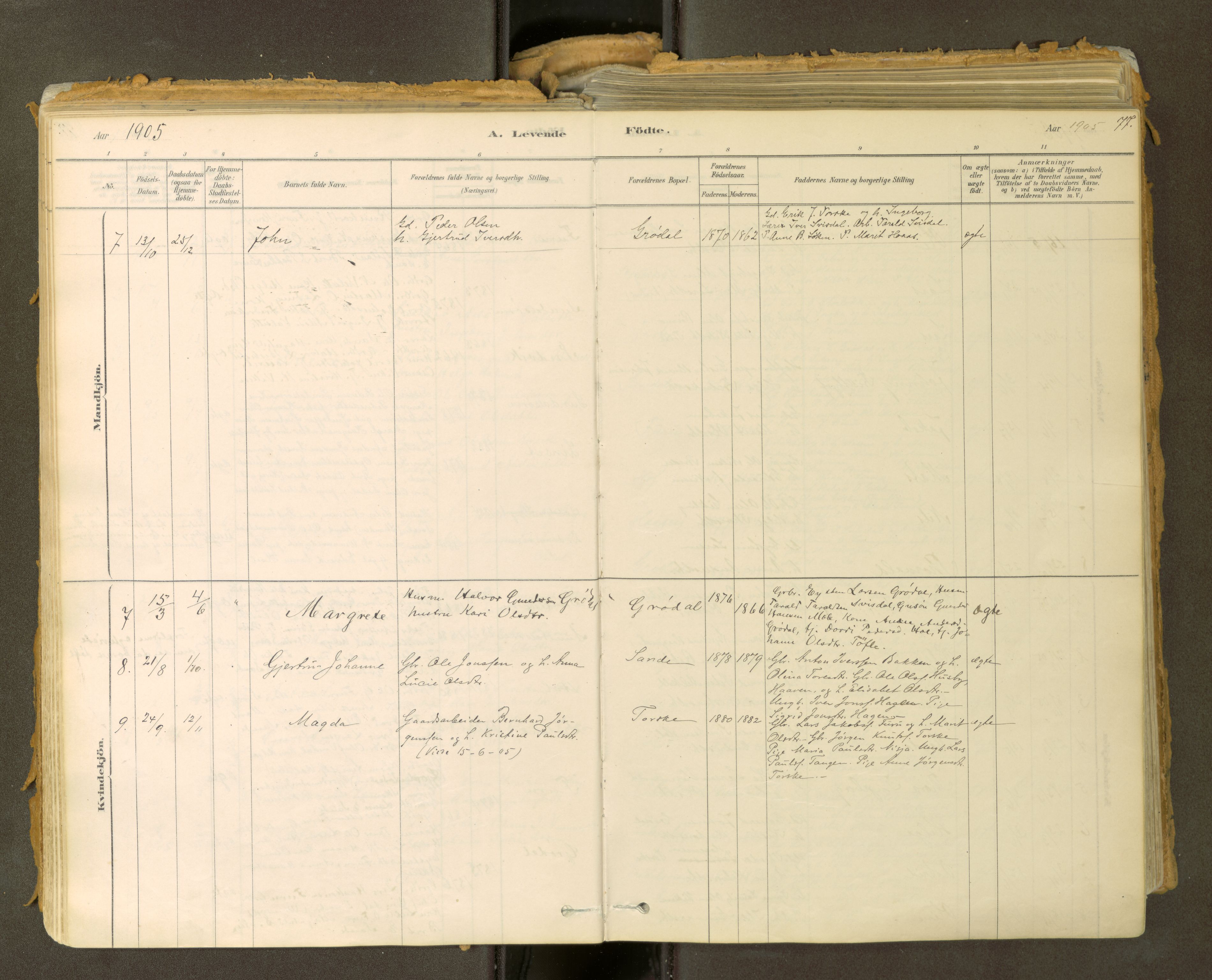 Sunndal sokneprestkontor, SAT/A-1085/1/I/I1/I1a: Parish register (official) no. 2, 1877-1914, p. 77