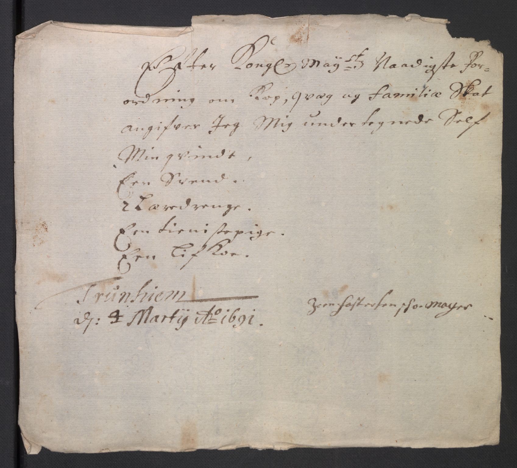 Rentekammeret inntil 1814, Reviderte regnskaper, Byregnskaper, AV/RA-EA-4066/R/Rs/L0506: [S2] Kontribusjonsregnskap, 1691-1692, p. 159