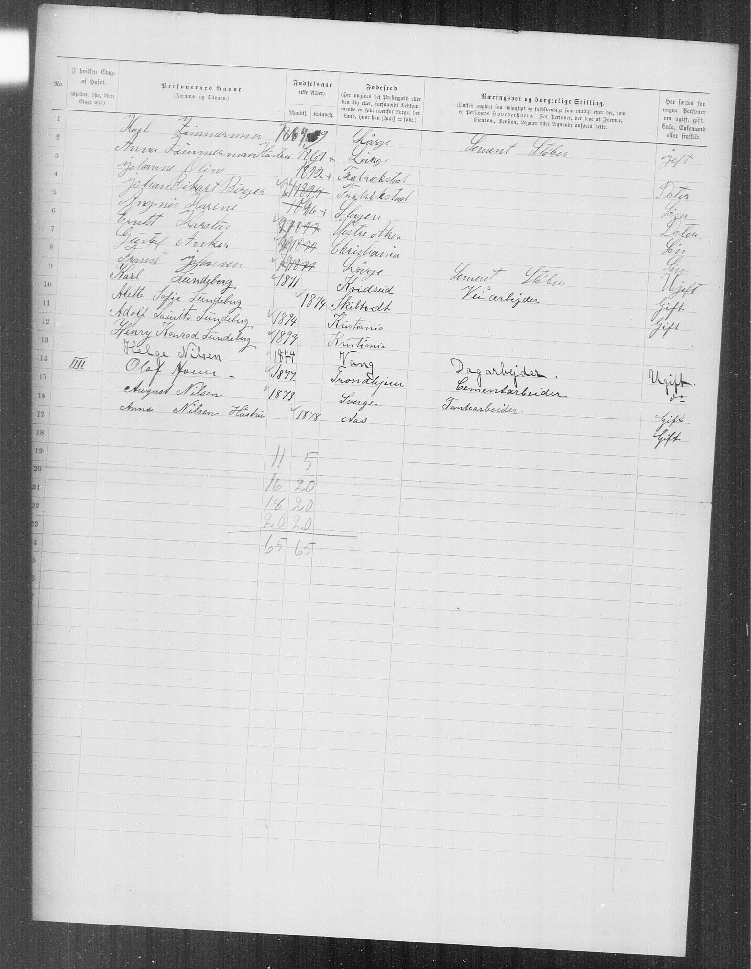 OBA, Municipal Census 1899 for Kristiania, 1899, p. 12935