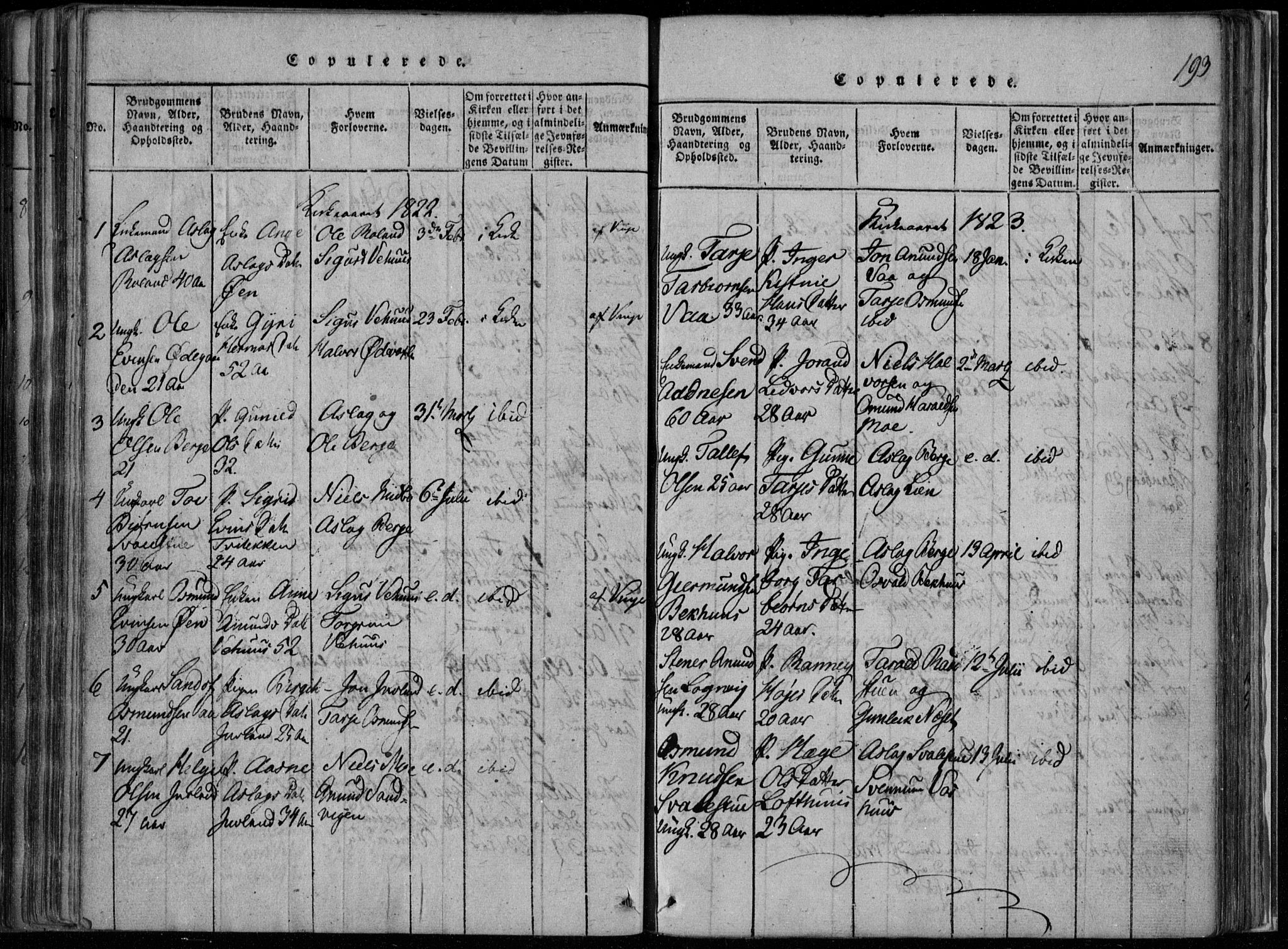 Rauland kirkebøker, SAKO/A-292/F/Fa/L0001: Parish register (official) no. 1, 1814-1859, p. 193