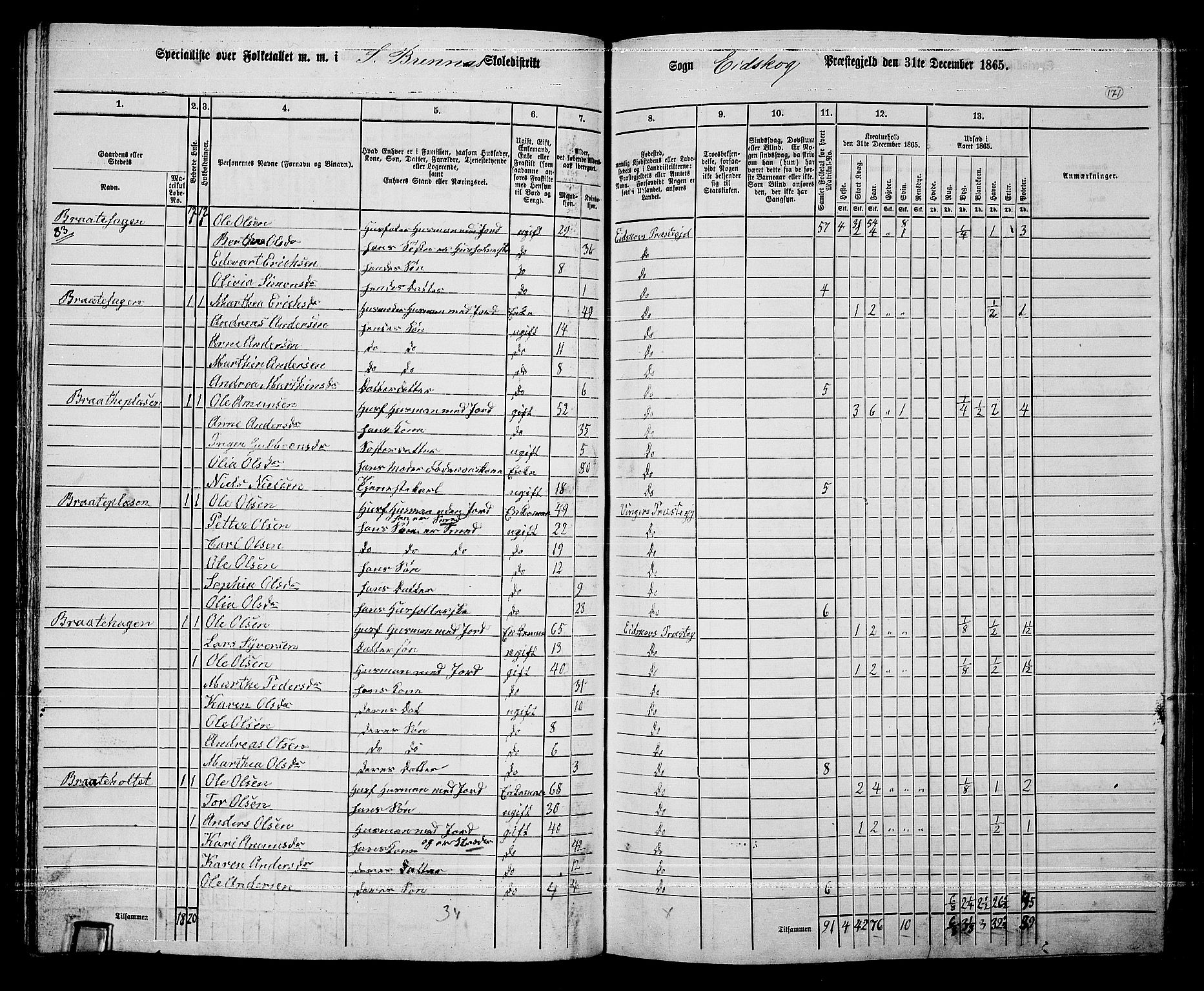 RA, 1865 census for Eidskog, 1865, p. 155