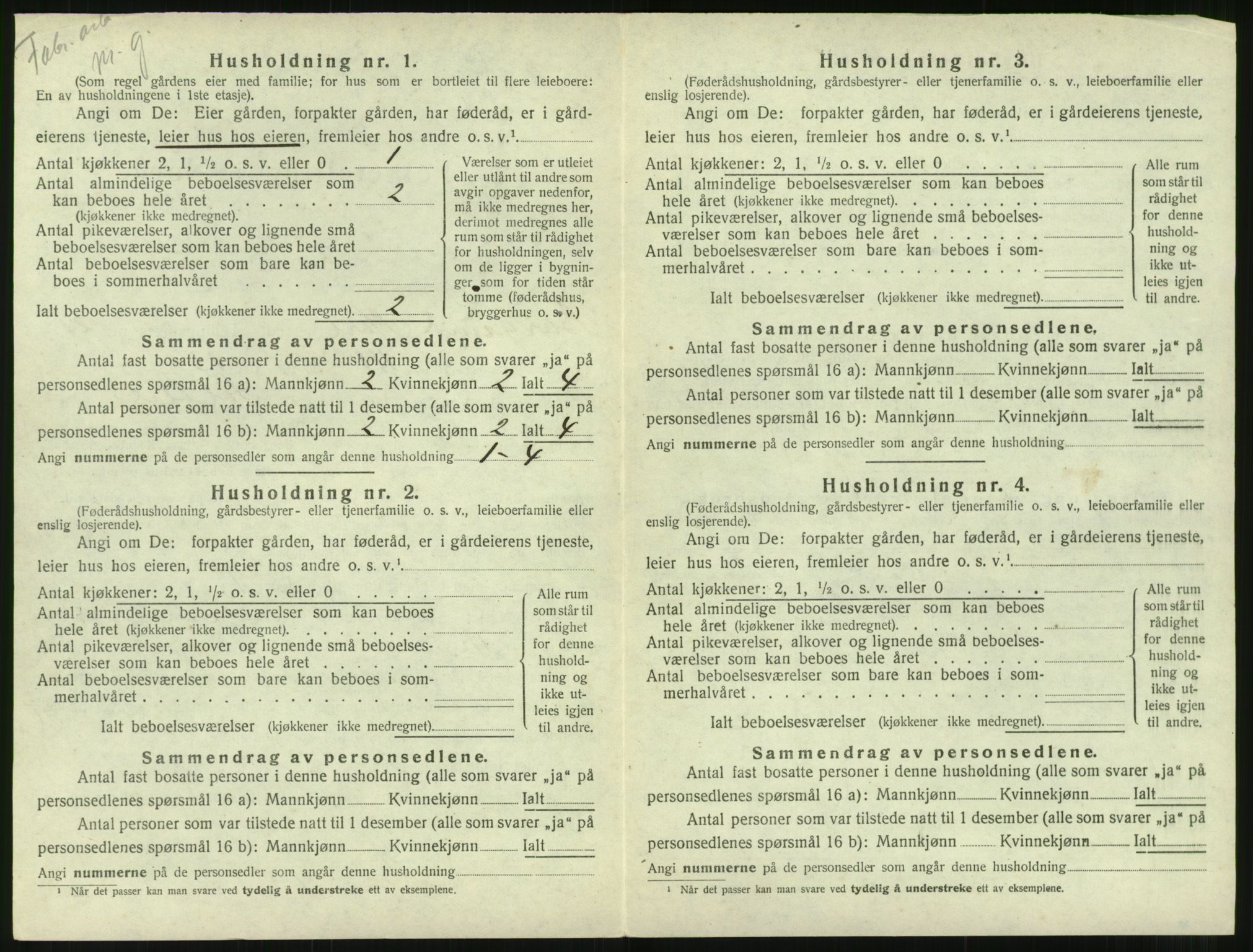 SAT, 1920 census for Borgund, 1920, p. 1801