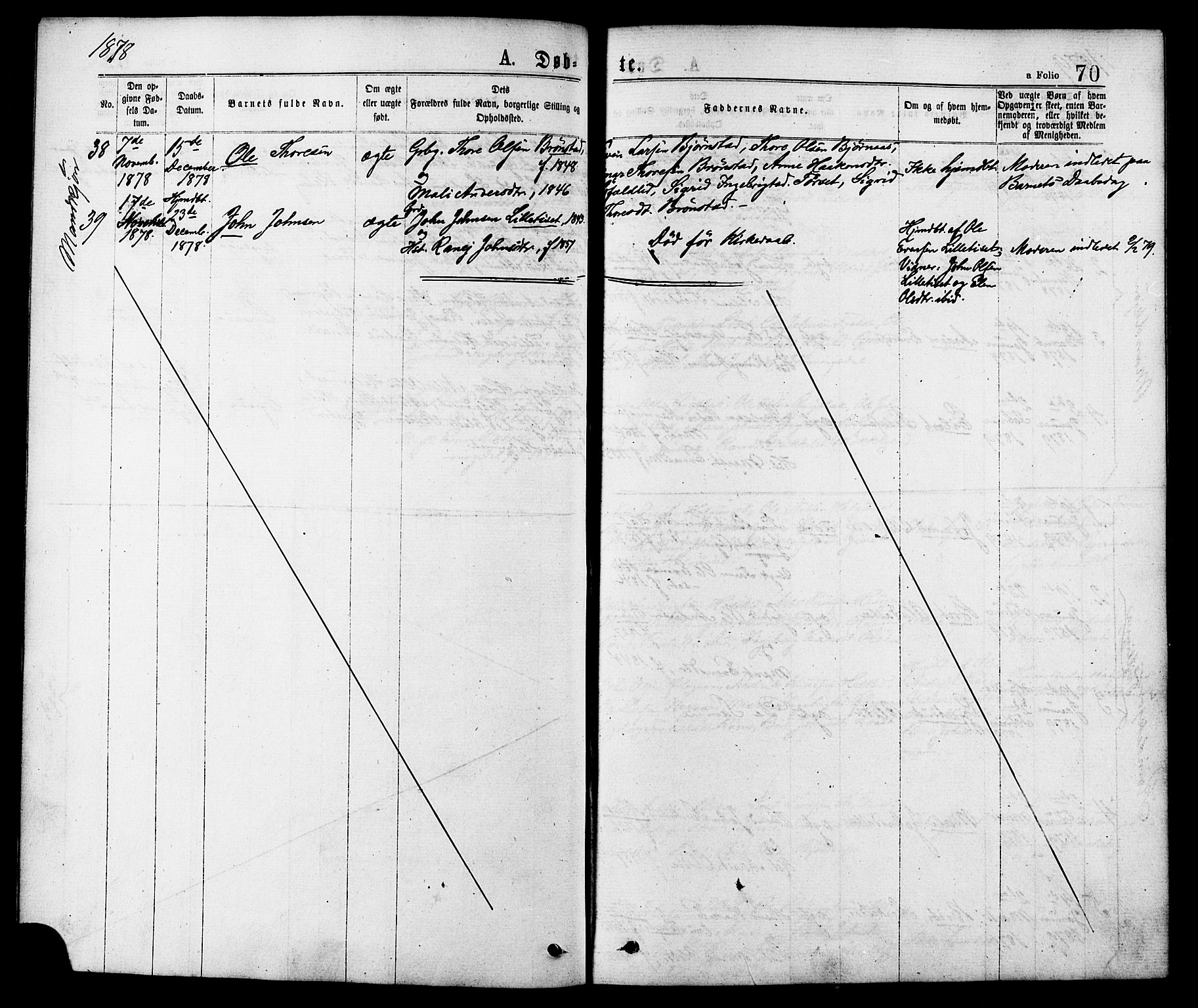 Ministerialprotokoller, klokkerbøker og fødselsregistre - Møre og Romsdal, AV/SAT-A-1454/598/L1068: Parish register (official) no. 598A02, 1872-1881, p. 70