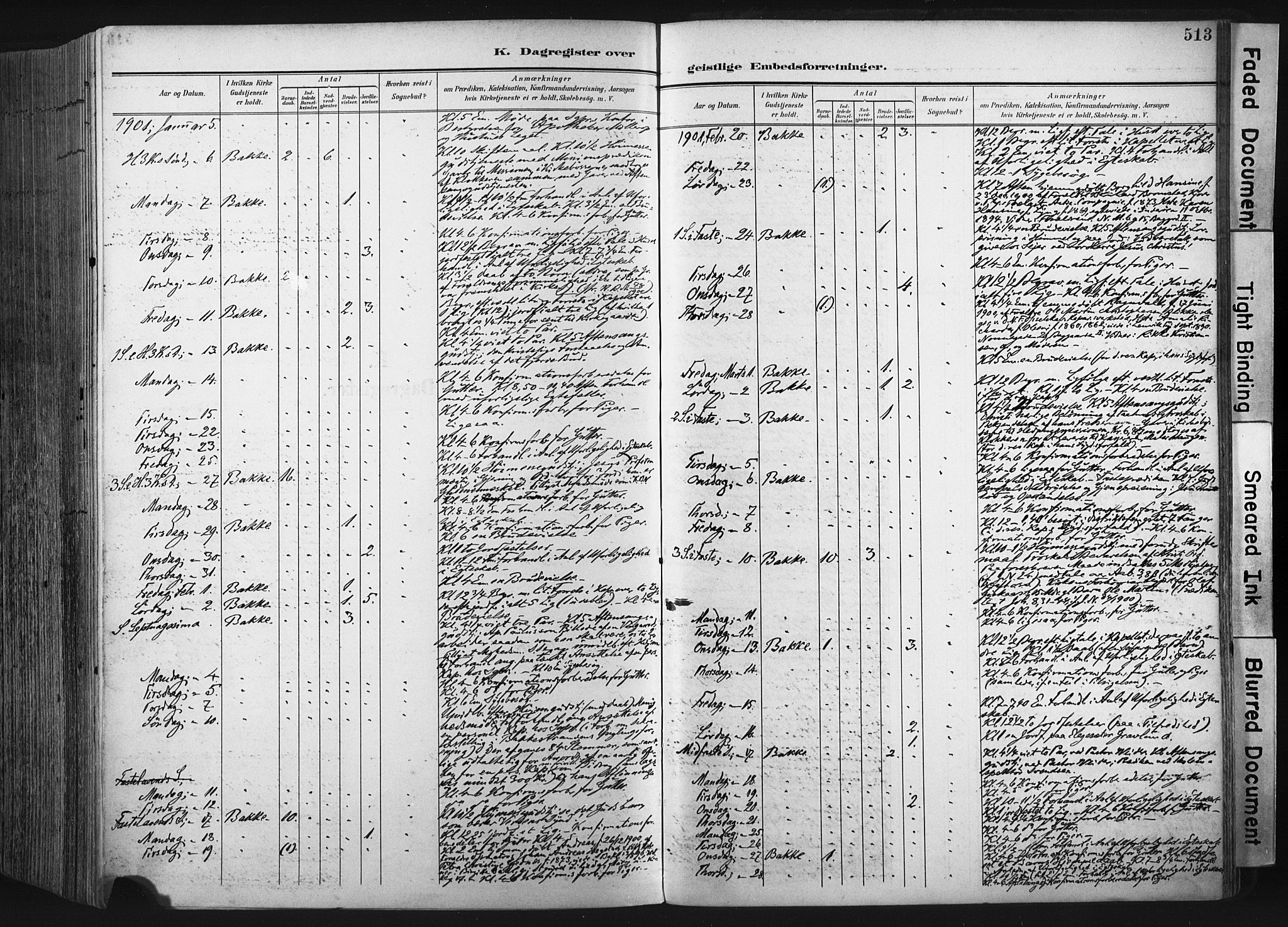 Ministerialprotokoller, klokkerbøker og fødselsregistre - Sør-Trøndelag, SAT/A-1456/604/L0201: Parish register (official) no. 604A21, 1901-1911, p. 513