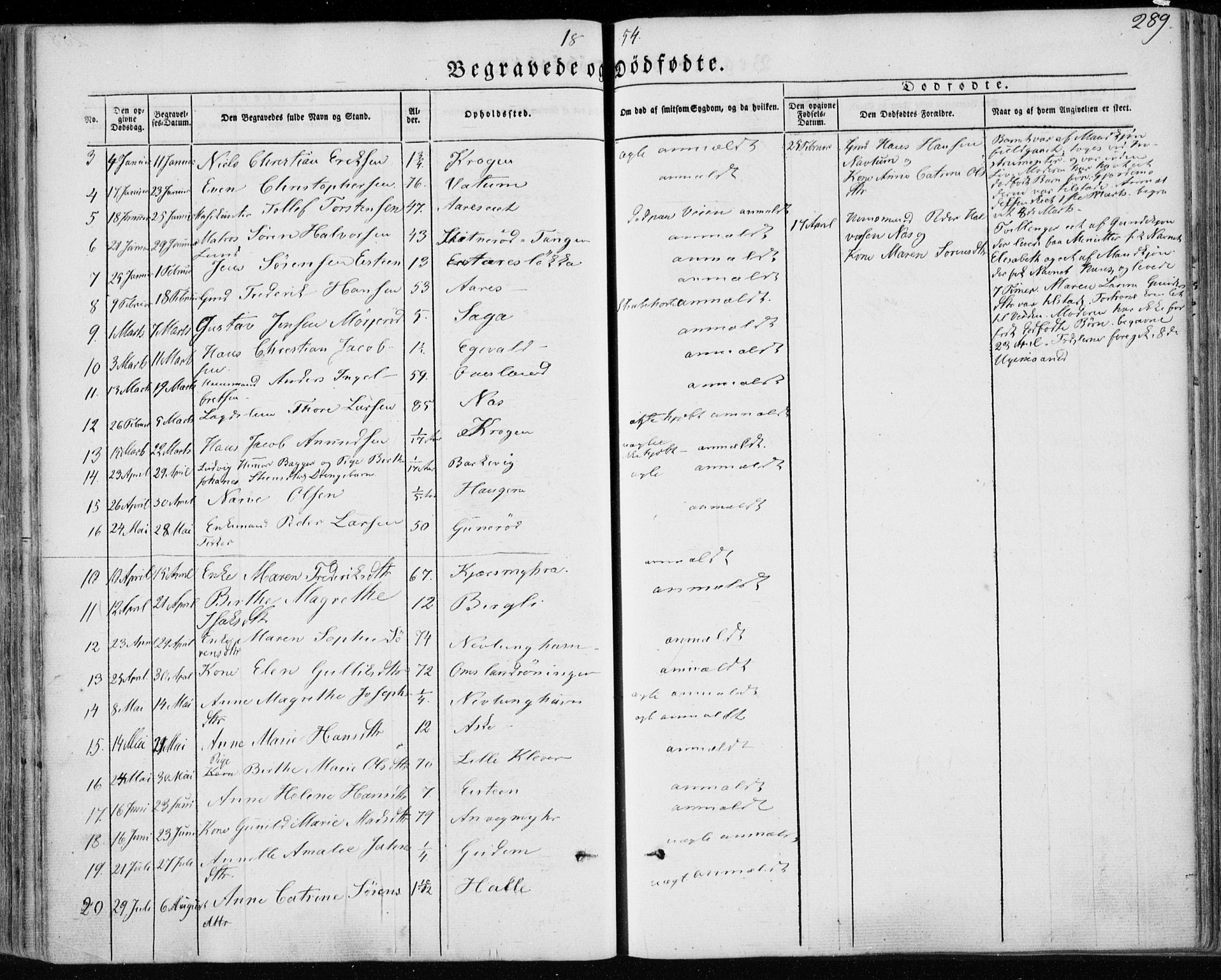 Brunlanes kirkebøker, AV/SAKO-A-342/F/Fa/L0004: Parish register (official) no. I 4, 1846-1862, p. 289