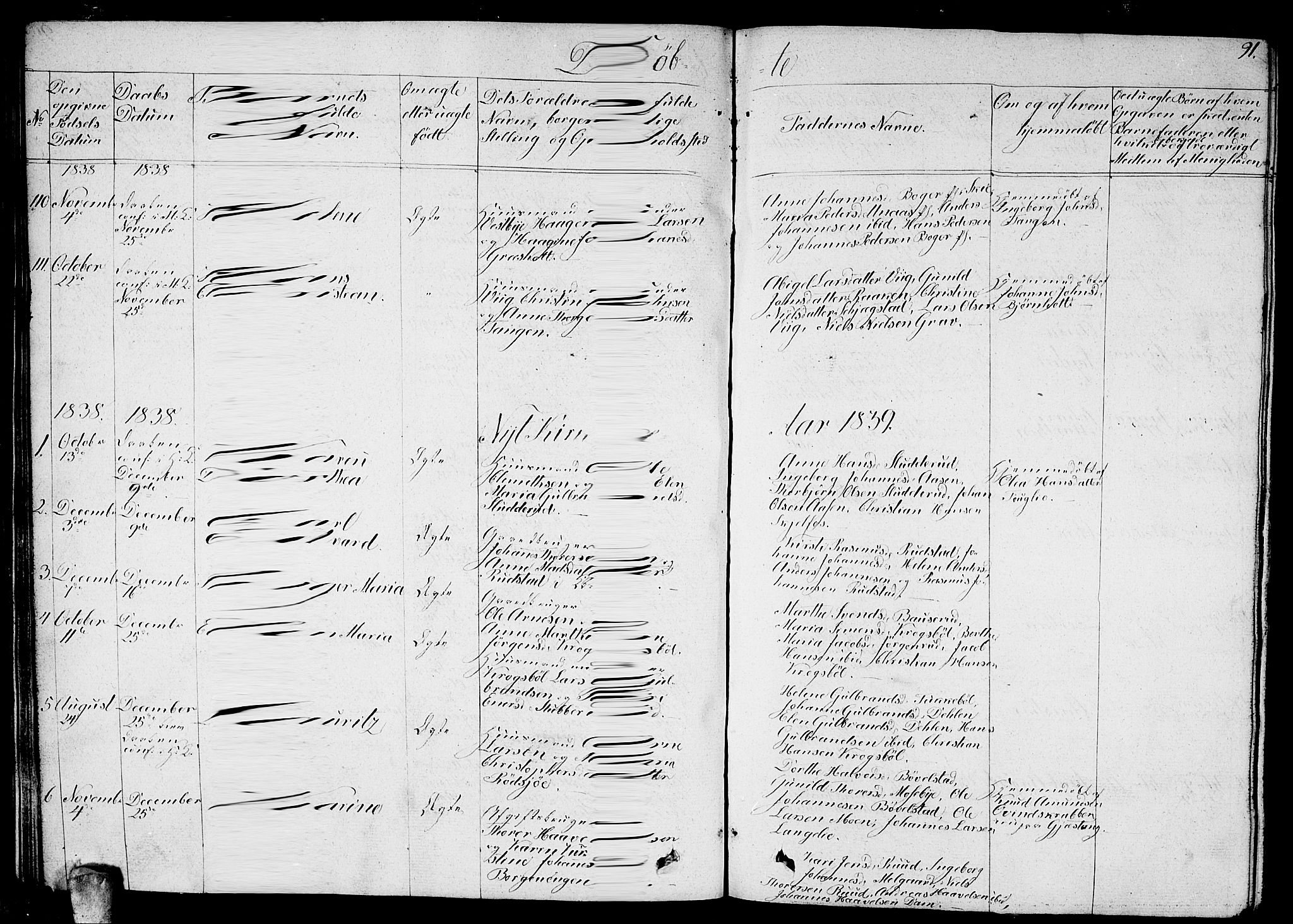 Enebakk prestekontor Kirkebøker, AV/SAO-A-10171c/G/Ga/L0003: Parish register (copy) no. I 3, 1833-1849, p. 91