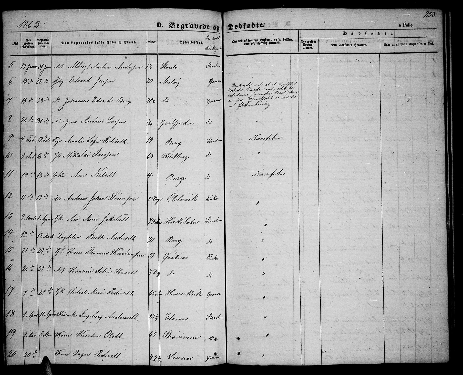 Tromsøysund sokneprestkontor, AV/SATØ-S-1304/G/Gb/L0001klokker: Parish register (copy) no. 1, 1857-1869, p. 233