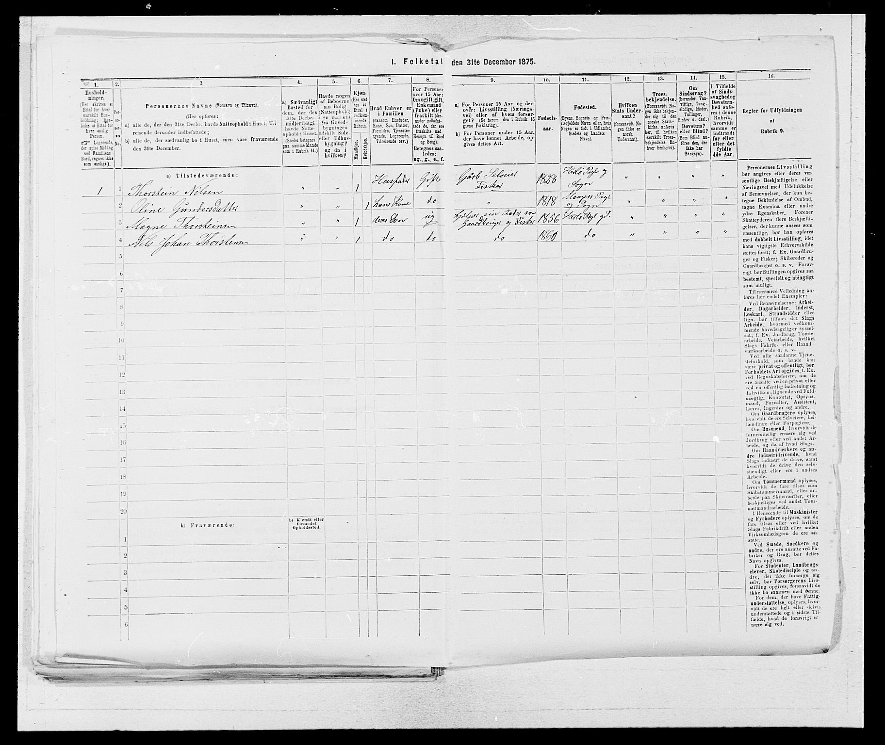 SAB, 1875 census for 1258P Herdla, 1875, p. 138