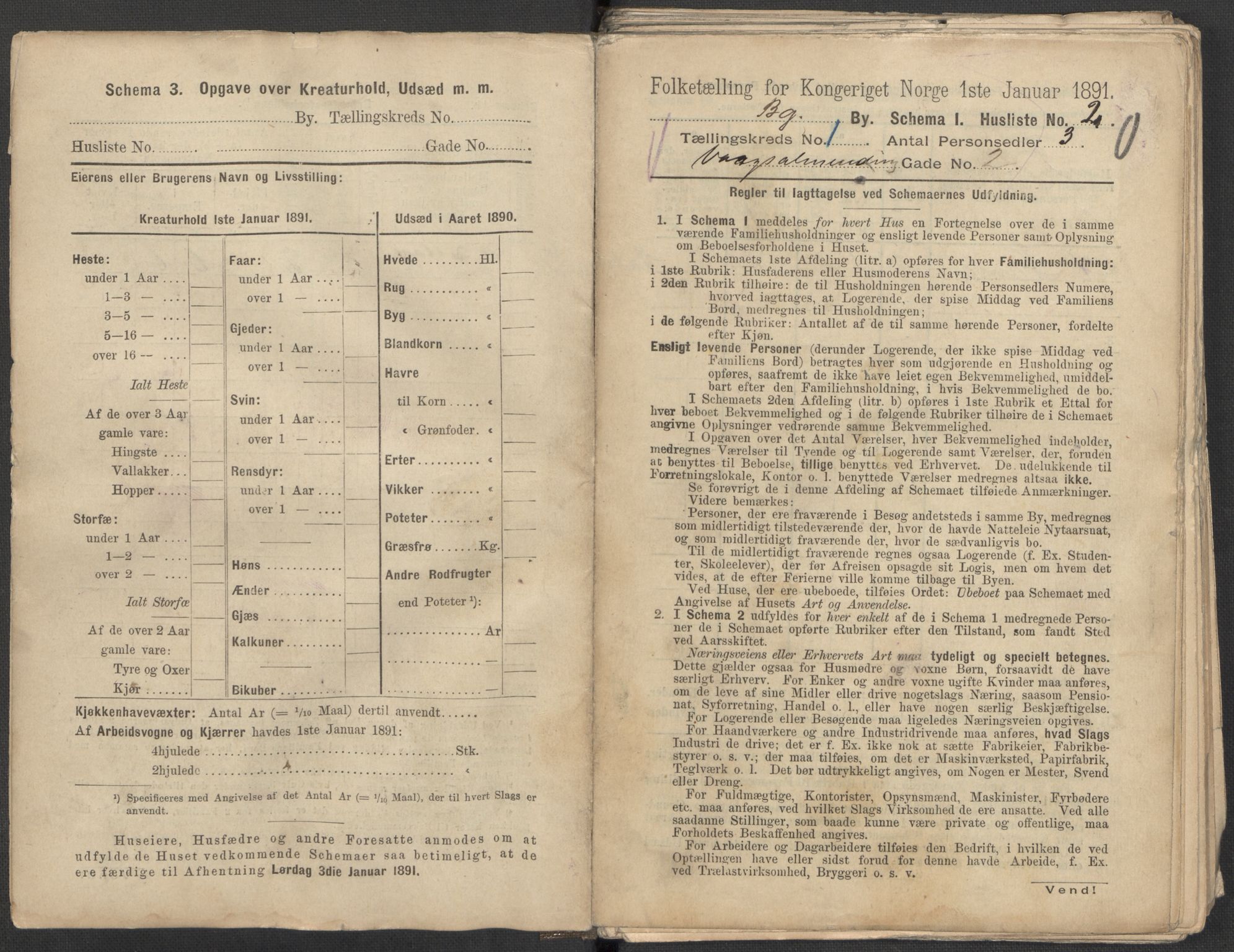 RA, 1891 Census for 1301 Bergen, 1891, p. 152