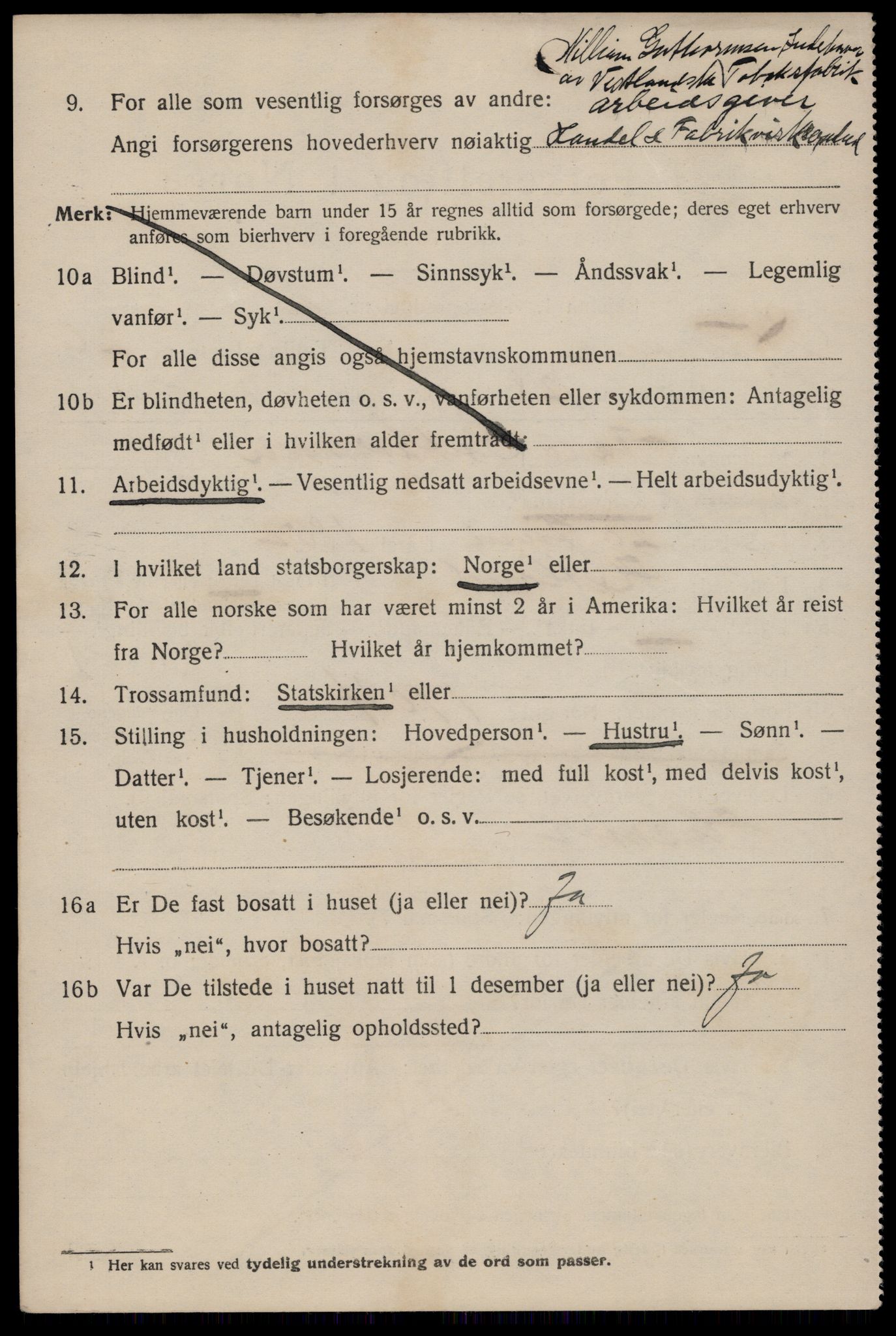 SAST, 1920 census for Stavanger, 1920, p. 79051