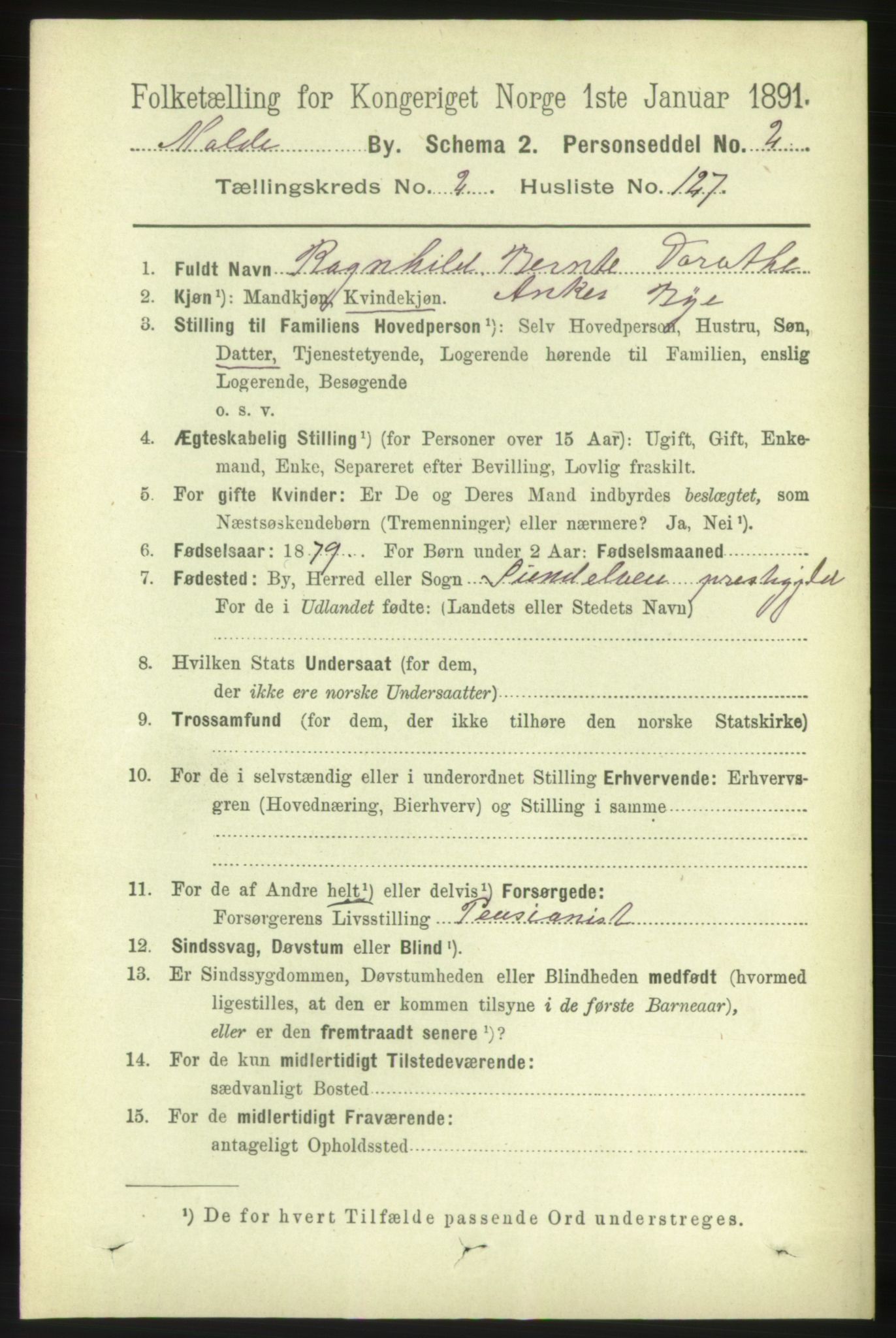 RA, 1891 census for 1502 Molde, 1891, p. 2269