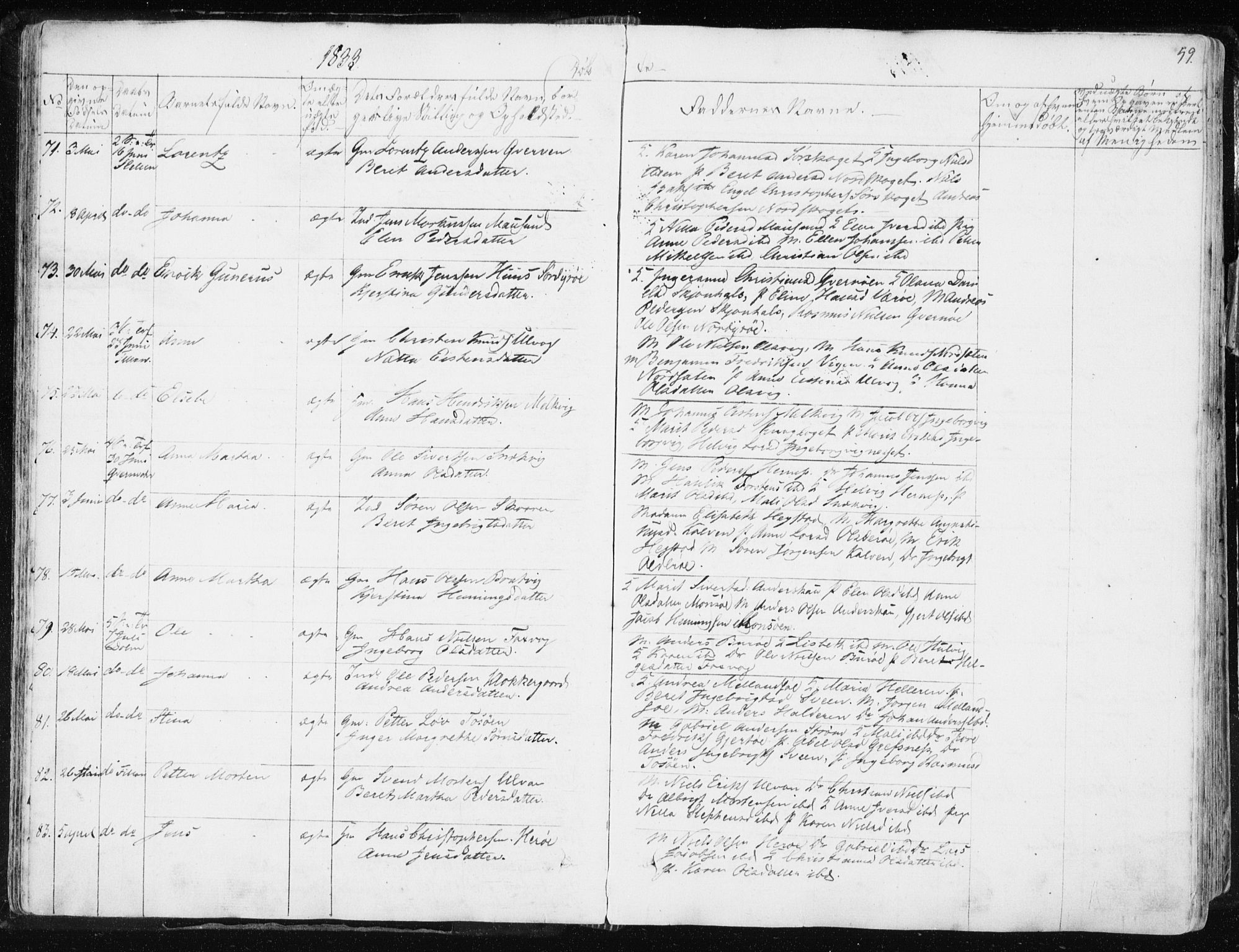 Ministerialprotokoller, klokkerbøker og fødselsregistre - Sør-Trøndelag, SAT/A-1456/634/L0528: Parish register (official) no. 634A04, 1827-1842, p. 59