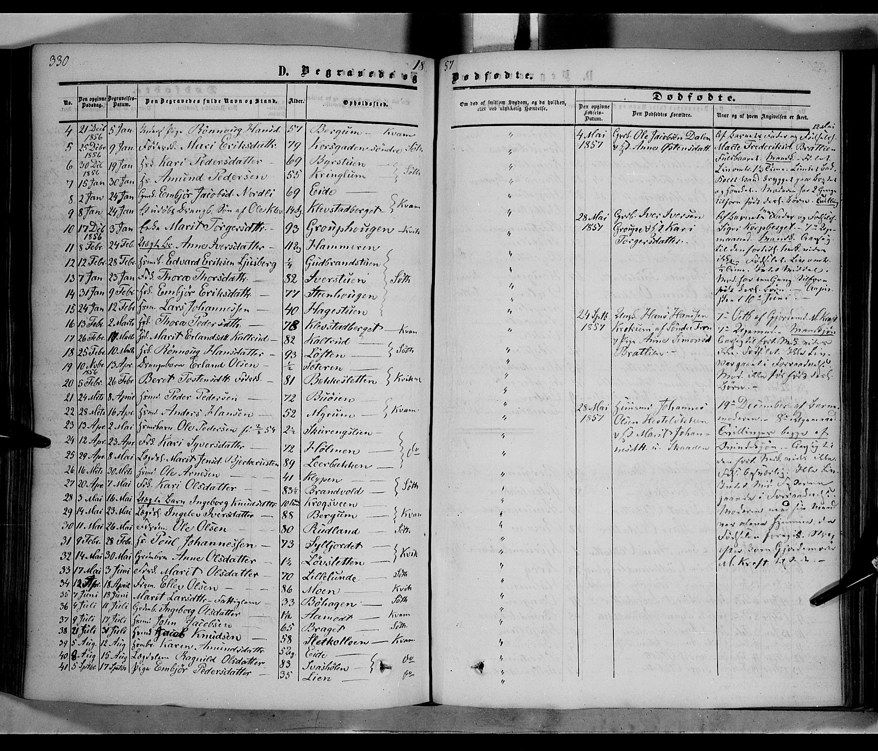 Nord-Fron prestekontor, AV/SAH-PREST-080/H/Ha/Haa/L0001: Parish register (official) no. 1, 1851-1864, p. 330